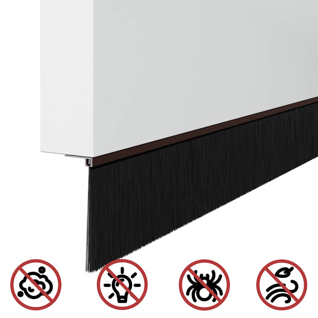 Kierteellinen Oven Harjasulku 12 Pcs Ruskea 100 Cm Alumiiniseos