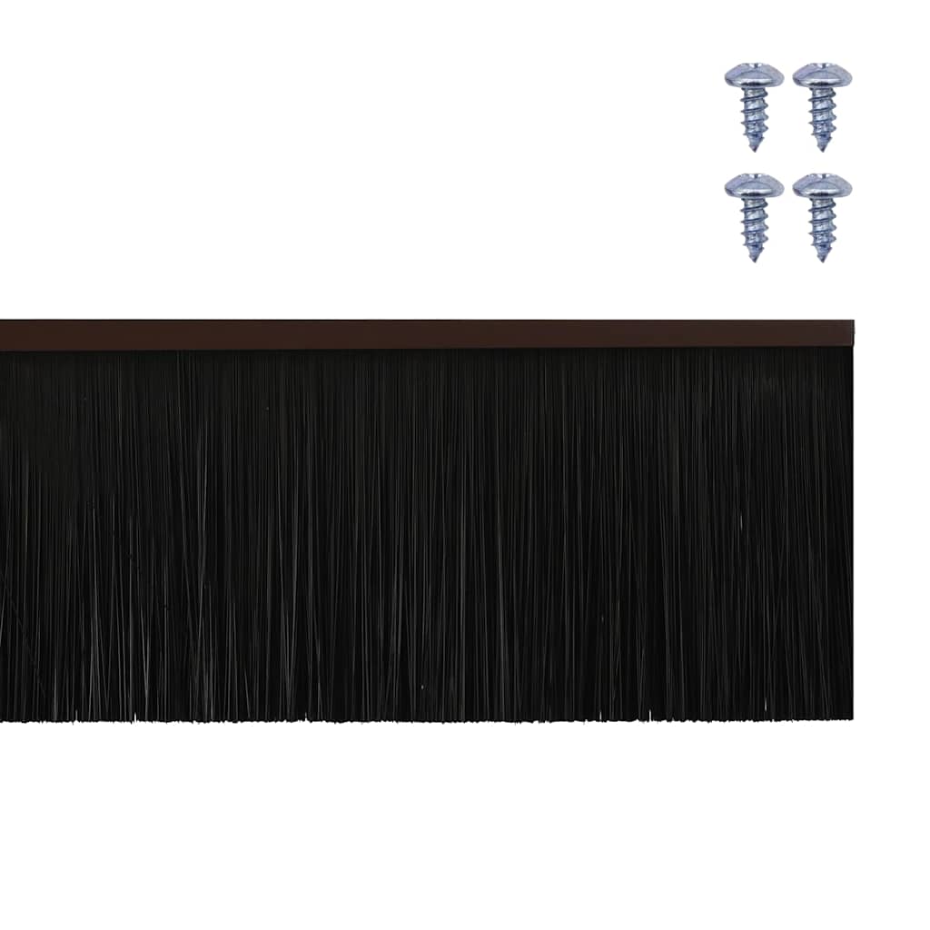Kierteellinen Oven Harjasulku 12 Pcs Ruskea 100 Cm Alumiiniseos