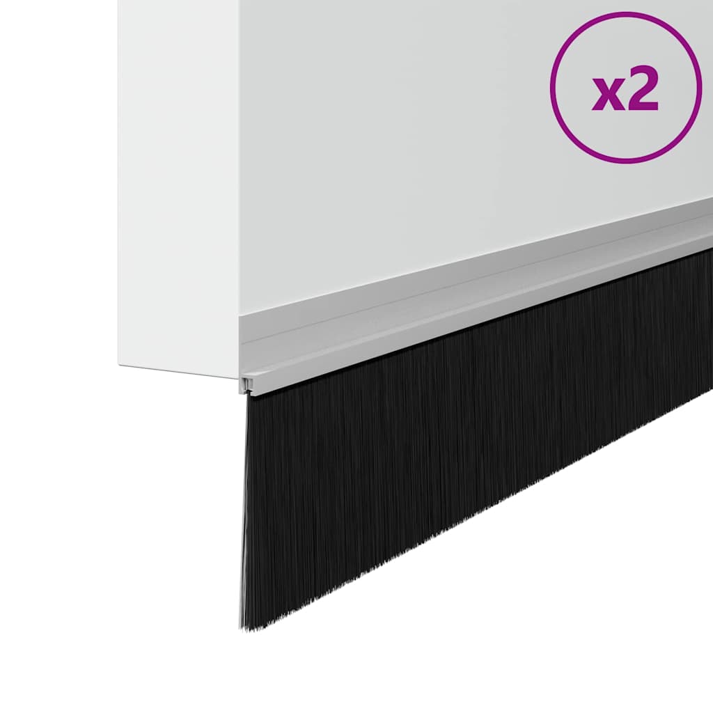 Itsekiinnittyvät Oven Harjatiivisteet 2 Pcs Hopea 100 Cm