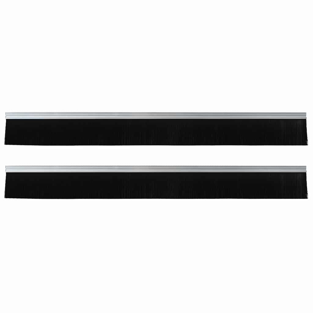 Itsekiinnittyvät Oven Harjatiivisteet 2 Pcs Hopea 100 Cm