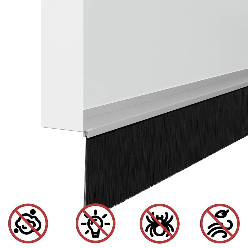 Itsekiinnittyvät Oven Harjatiivisteet 6 Pcs Hopea 100 Cm