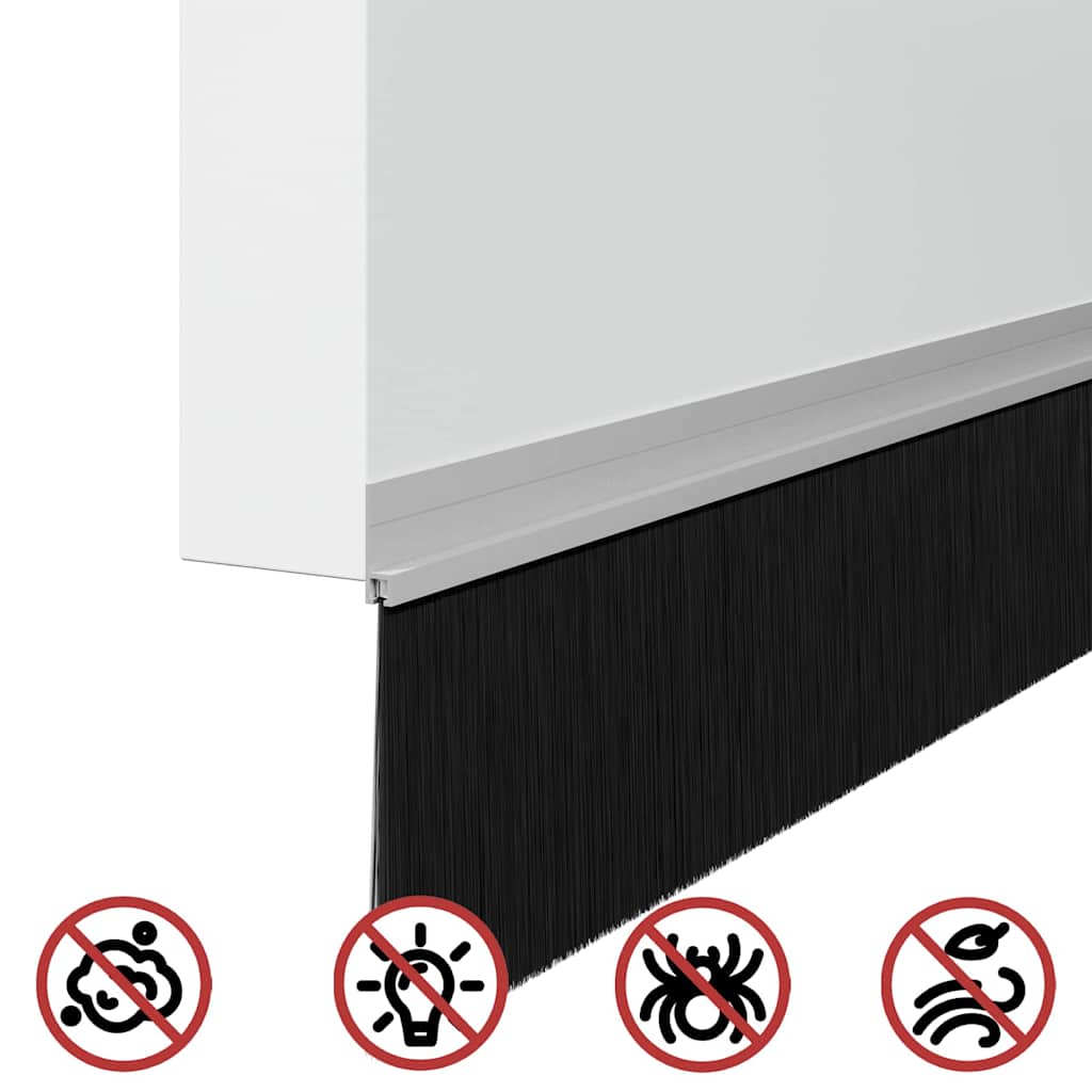 Itsekiinnittyvät Oven Harjatiivisteet 6 Pcs Hopea 100 Cm