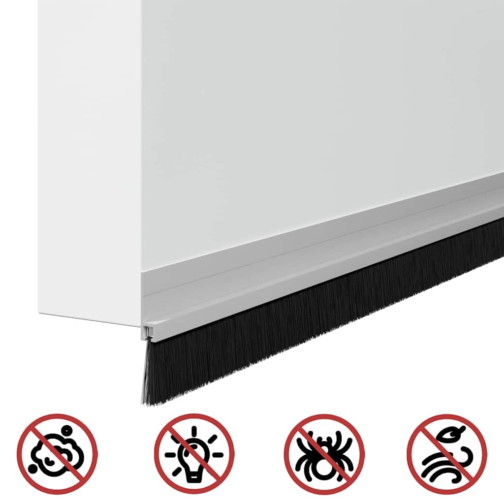 Itsekiinnittyvät Oven Harjatiivisteet 12 Pcs Hopea 100 Cm