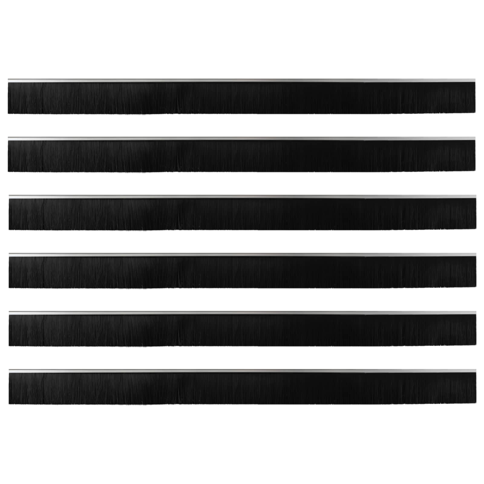 Itsekiinnittyvät Oven Harjatiivisteet 6 Pcs Hopea 100 Cm