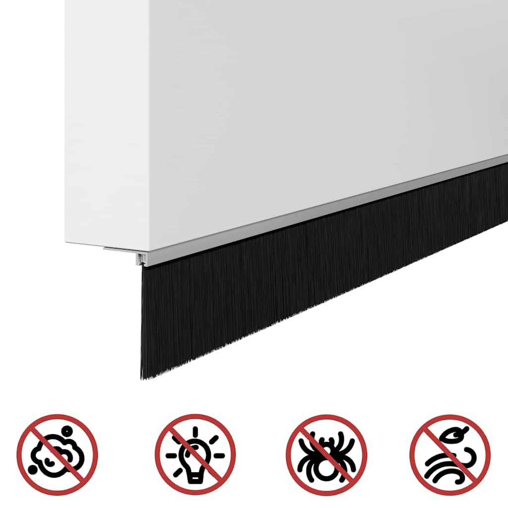Itsekiinnittyvät Oven Harjatiivisteet 6 Pcs Hopea 100 Cm