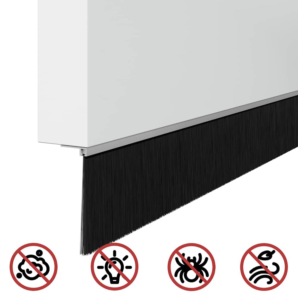 Itsekiinnittyvät Oven Harjatiivisteet 6 Pcs Hopea 100 Cm