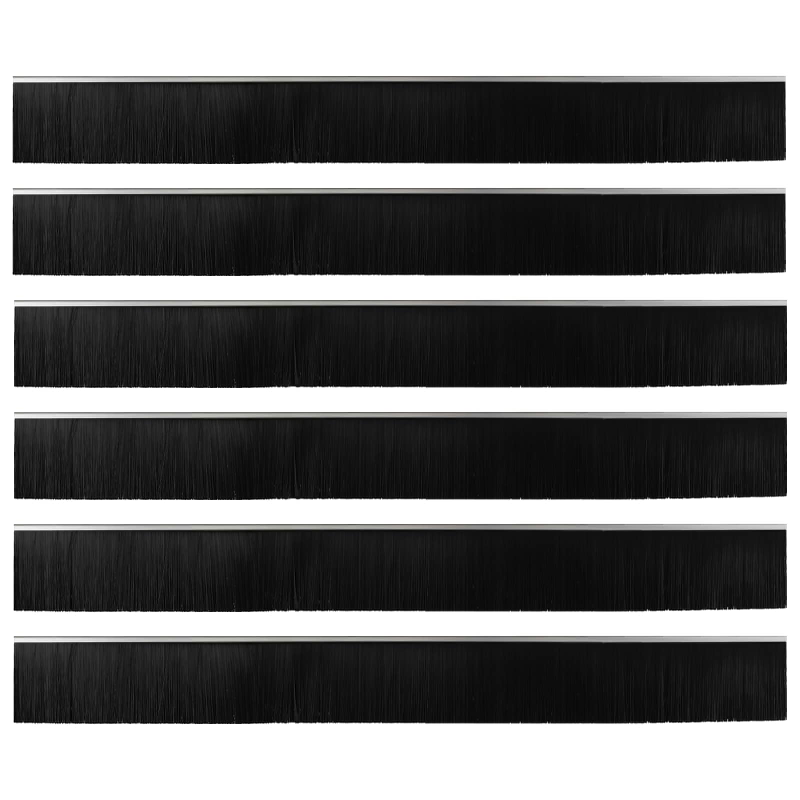 Itsekiinnittyvät Oven Harjatiivisteet 6 Pcs Hopea 100 Cm