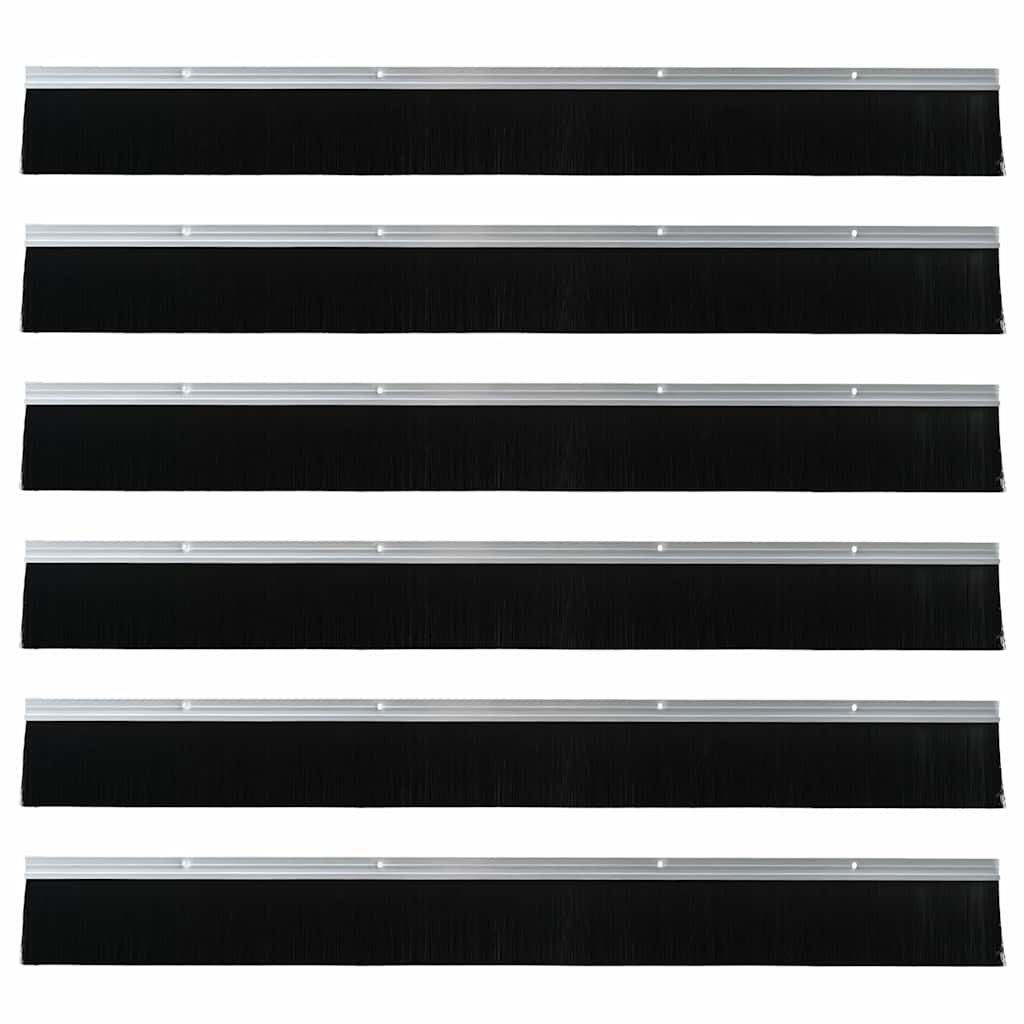 Kierteellinen Oven Harjasulku 6 Pcs Hopea 100 Cm Alumiiniseos