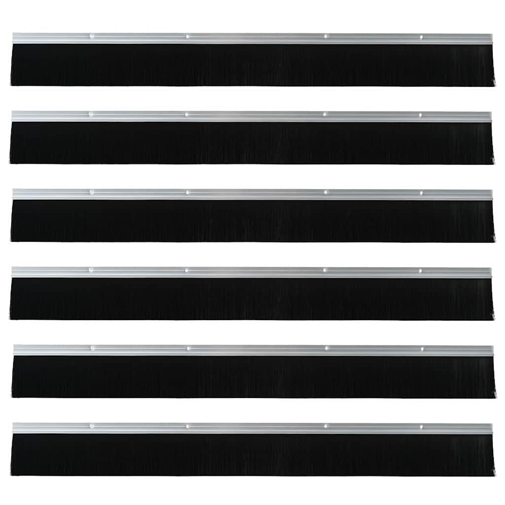 Kierteellinen Oven Harjasulku 6 Pcs Hopea 100 Cm Alumiiniseos