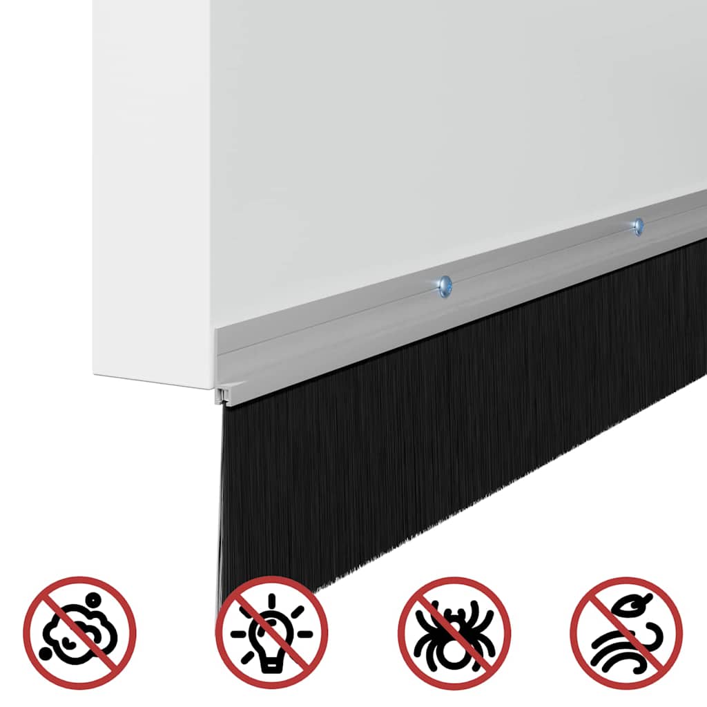 Kierteellinen Oven Harjasulku 12 Pcs Hopea 100 Cm Alumiiniseos