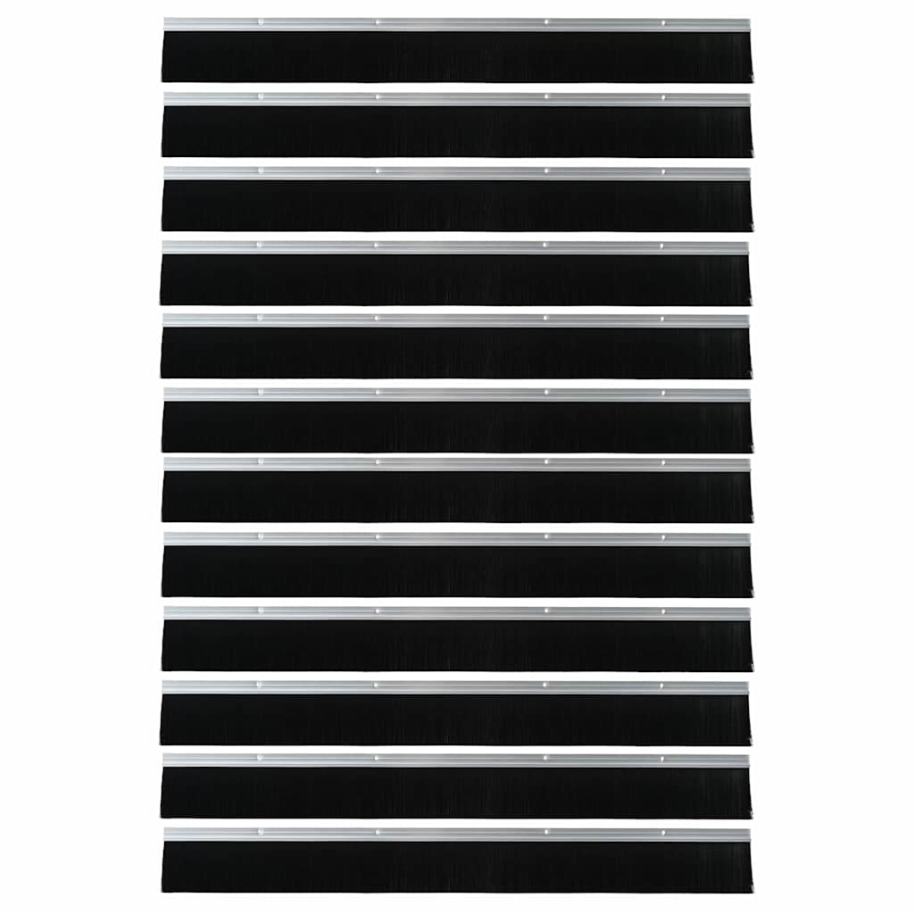 Kierteellinen Oven Harjasulku 12 Pcs Hopea 100 Cm Alumiiniseos