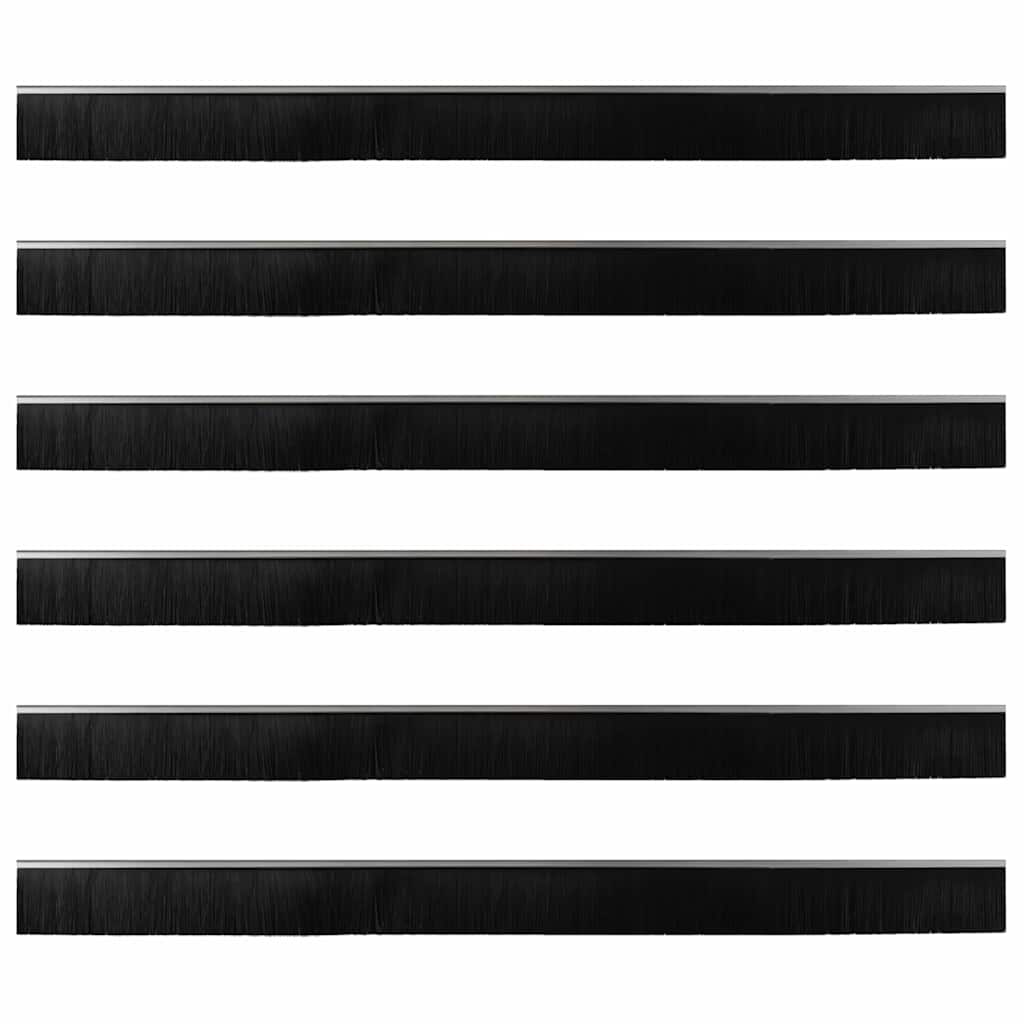 Kierteellinen Oven Harjasulku 6 Pcs Hopea 100 Cm Alumiiniseos