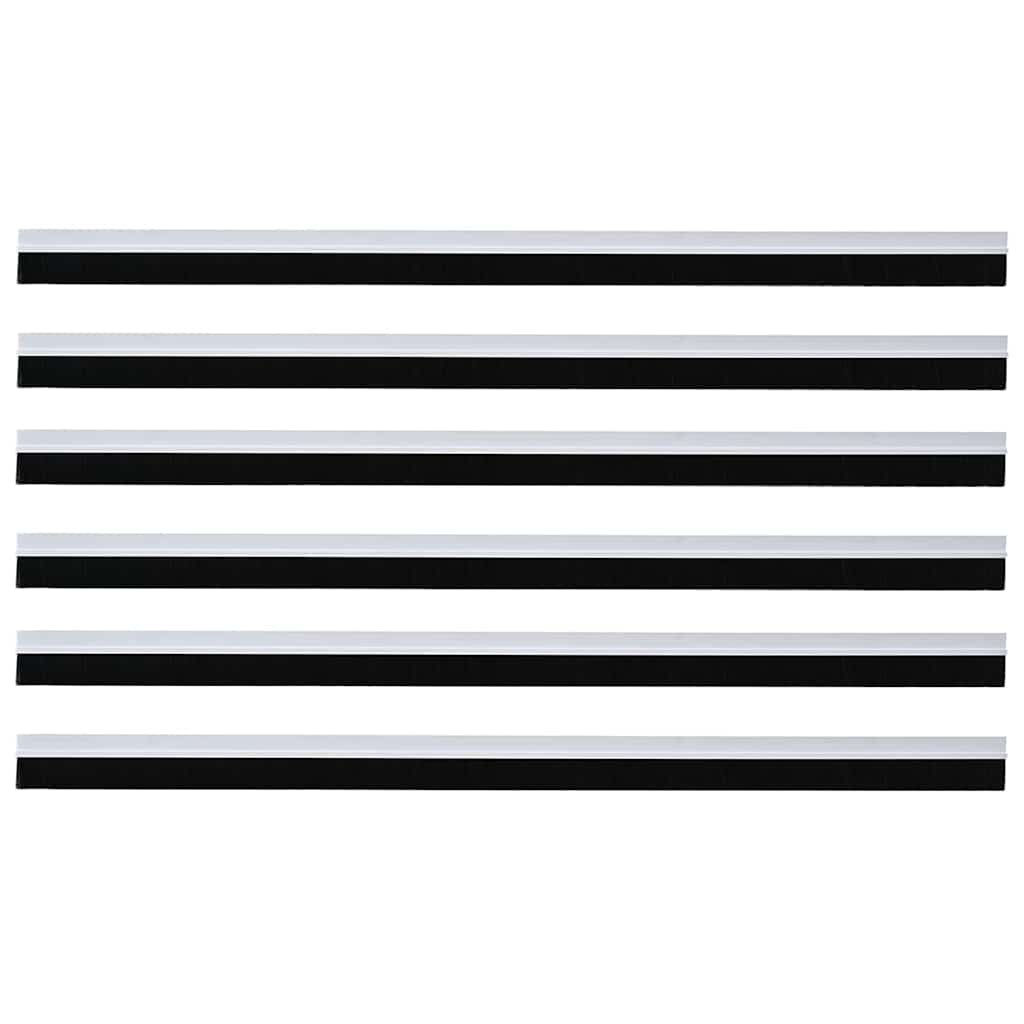 Itsekiinnittyvät Oven Harjatiivisteet 6 Pcs Valkoinen 100 Cm