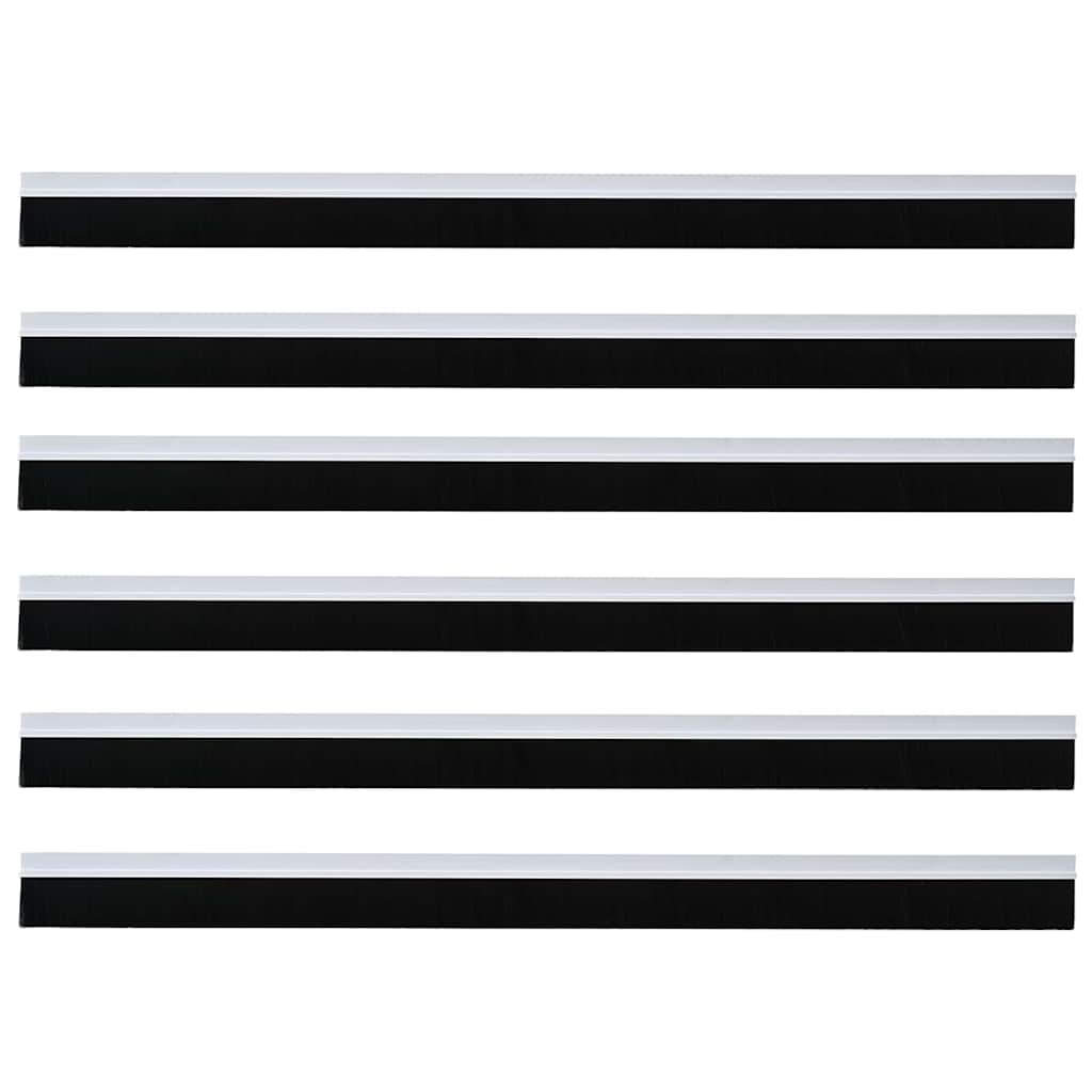 Itsekiinnittyvät Oven Harjatiivisteet 6 Pcs Valkoinen 100 Cm
