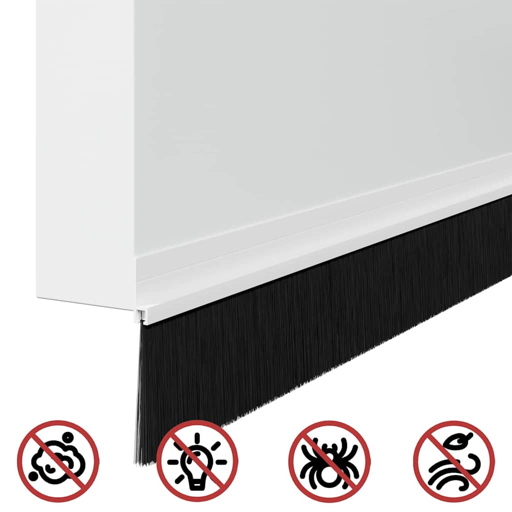 Itsekiinnittyvät Oven Harjatiivisteet 6 Pcs Valkoinen 100 Cm