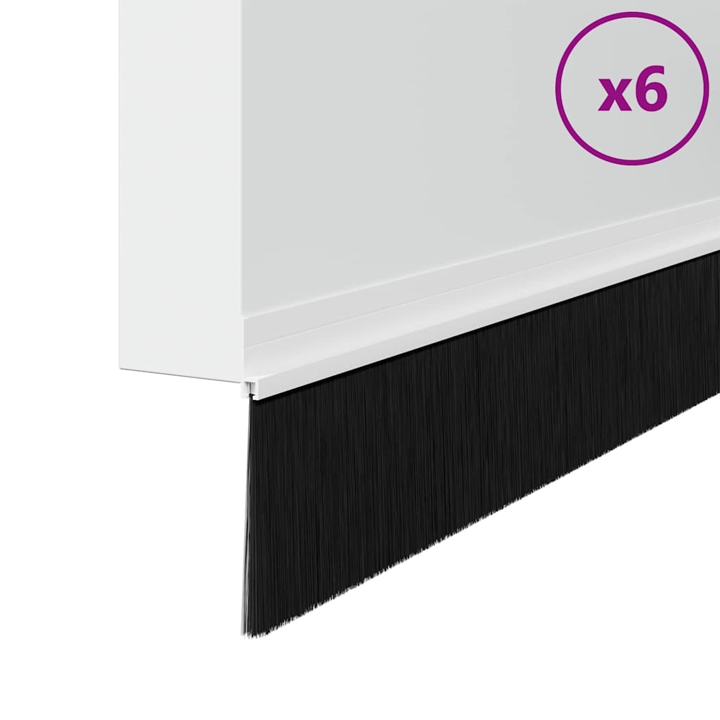Itsekiinnittyvät Oven Harjatiivisteet 6 Pcs Valkoinen 100 Cm