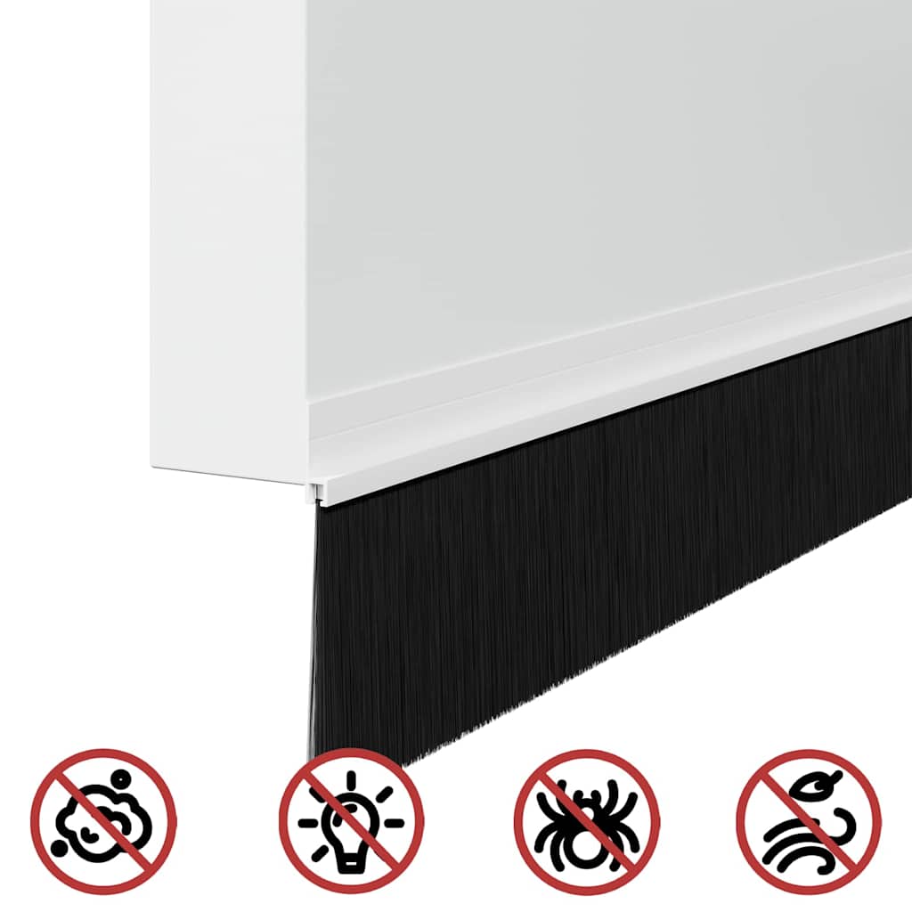 Itsekiinnittyvät Oven Harjatiivisteet 12 Pcs Valkoinen 100 Cm