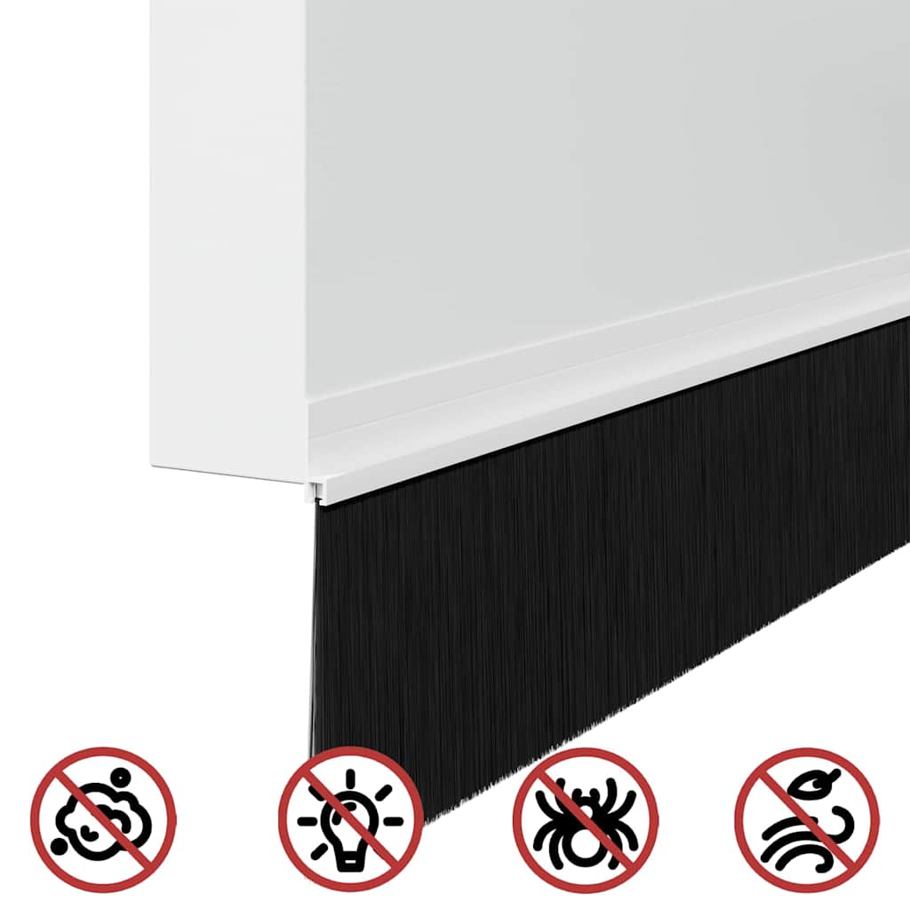 Itsekiinnittyvät Oven Harjatiivisteet 12 Pcs Valkoinen 100 Cm