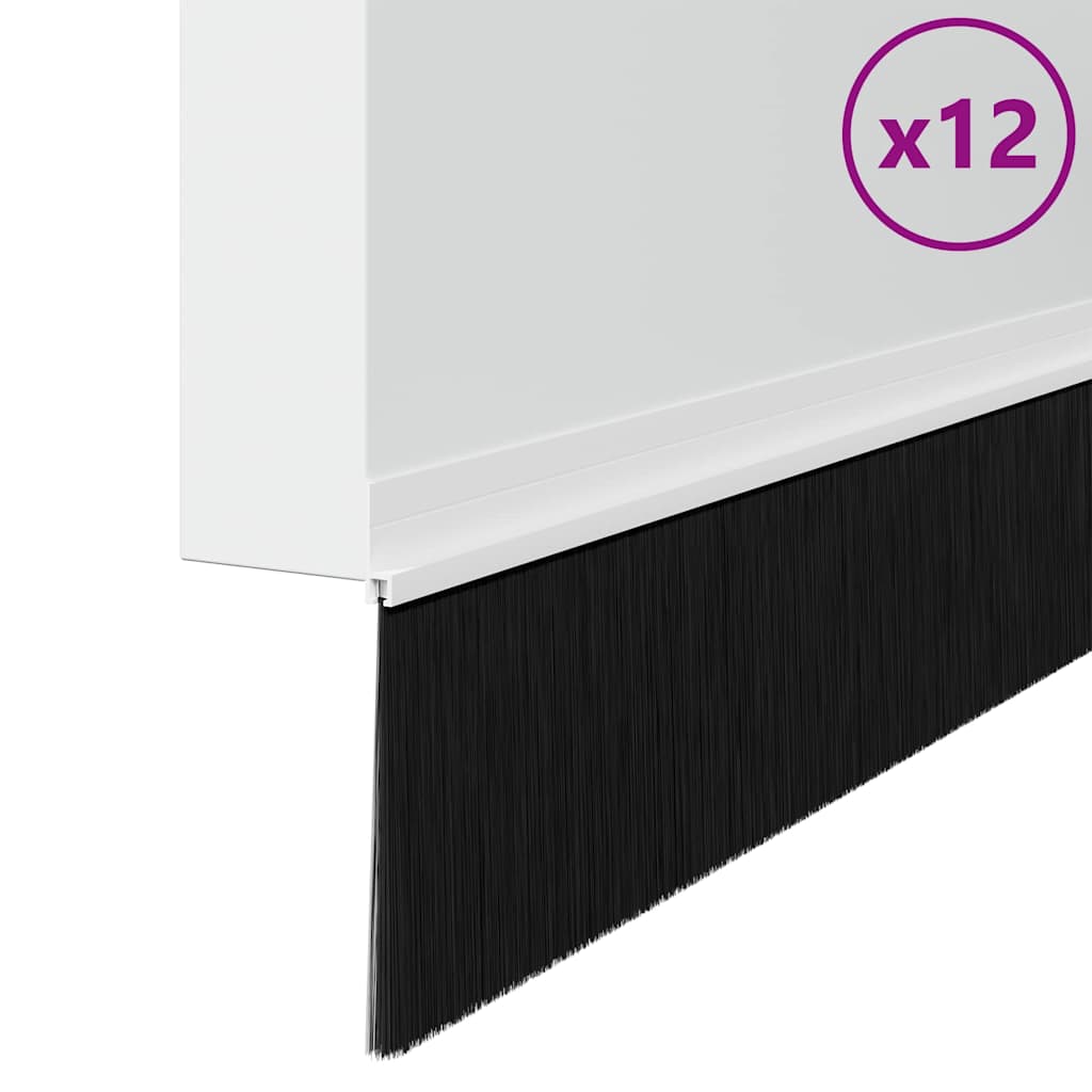 Itsekiinnittyvät Oven Harjatiivisteet 12 Pcs Valkoinen 100 Cm