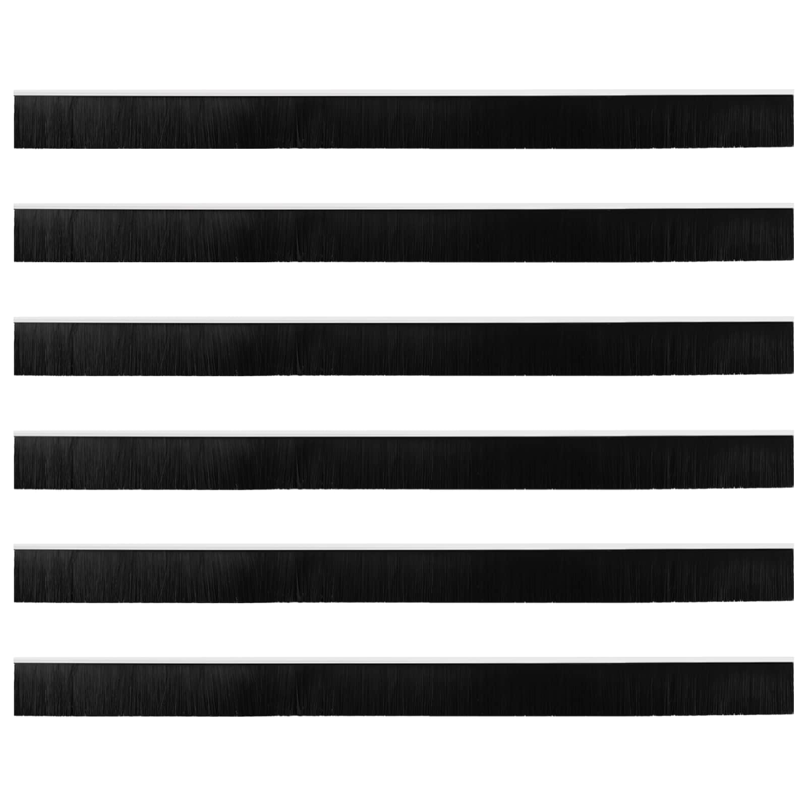 Itsekiinnittyvät Oven Harjatiivisteet 6 Pcs Valkoinen 100 Cm