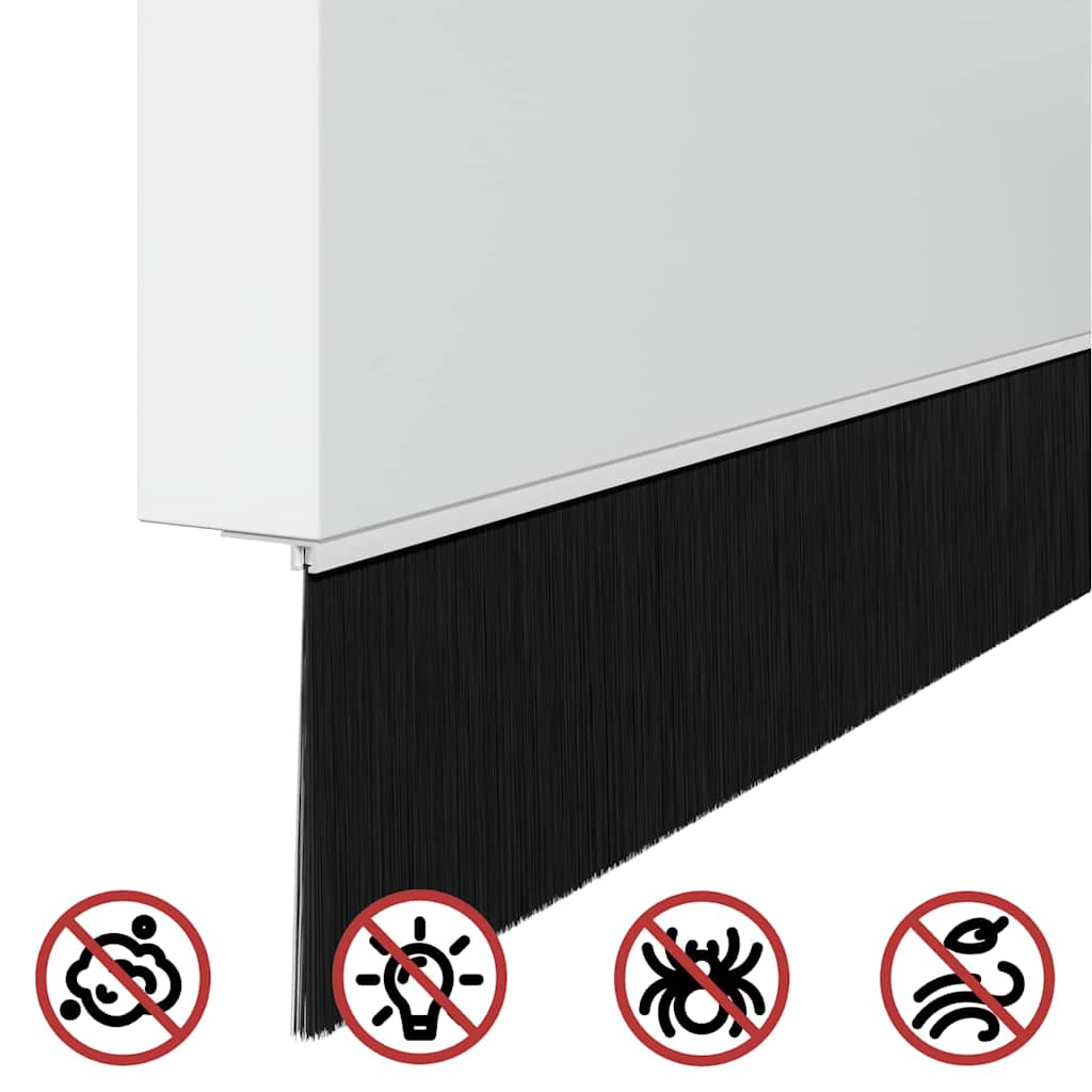 Itsekiinnittyvät Oven Harjatiivisteet 12 Pcs Valkoinen 100 Cm