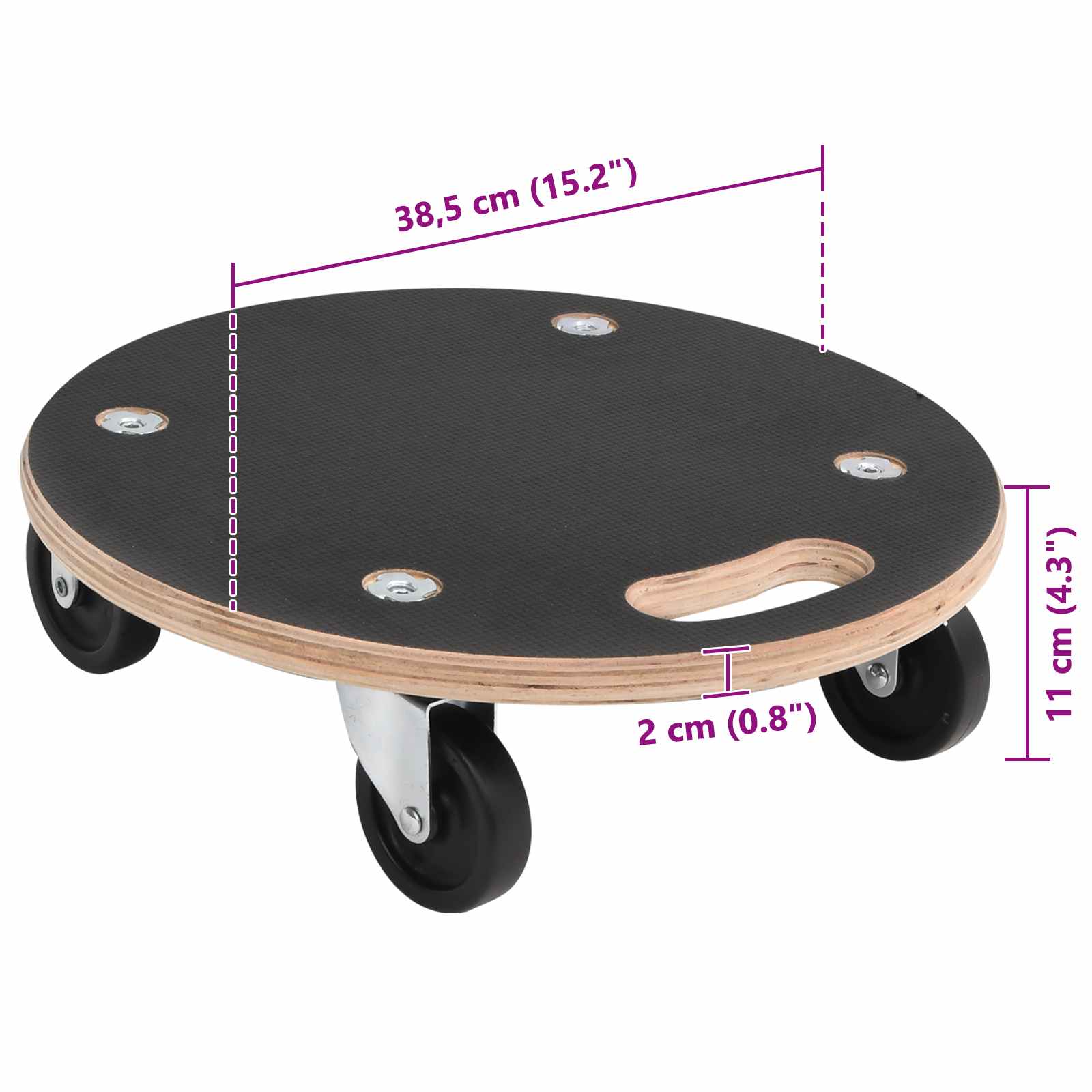 Kuljetusvaunu 6 Pcs Harmaa Vaneri
