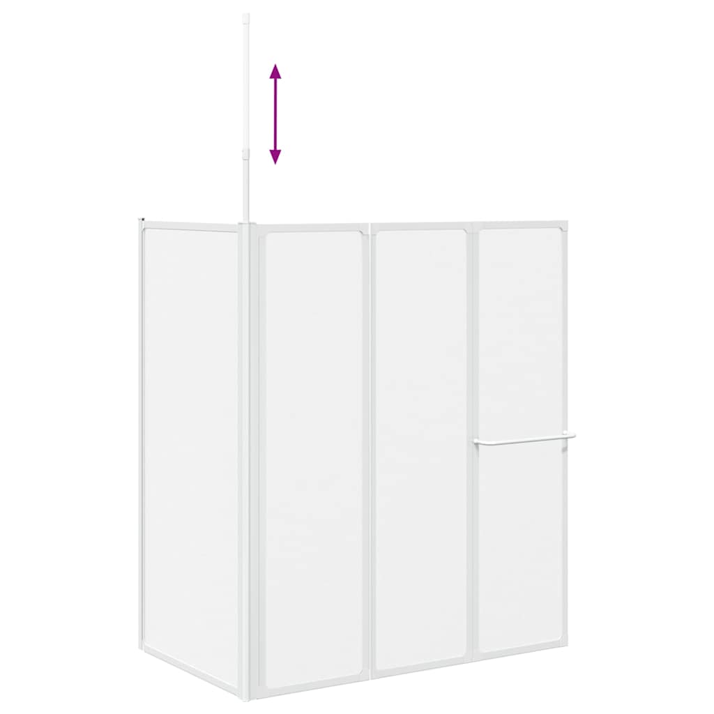 Kylpyhuoneen Suihkuverho Huurrettu 120 X 70 X 137 Cm Alumiini
