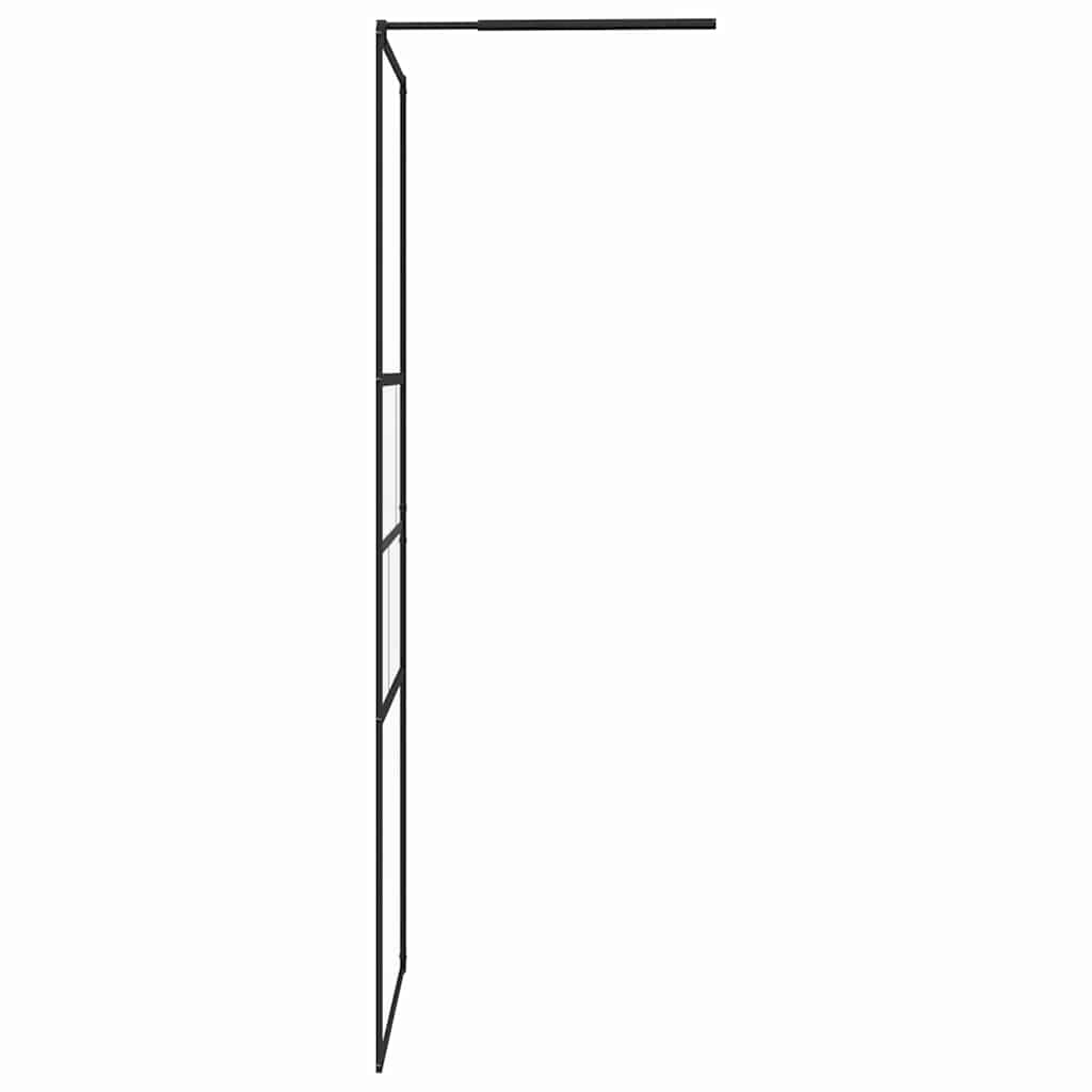Kävelykylpyhuoneen Seinä Musta 80 X 195 X 0.5 Cm