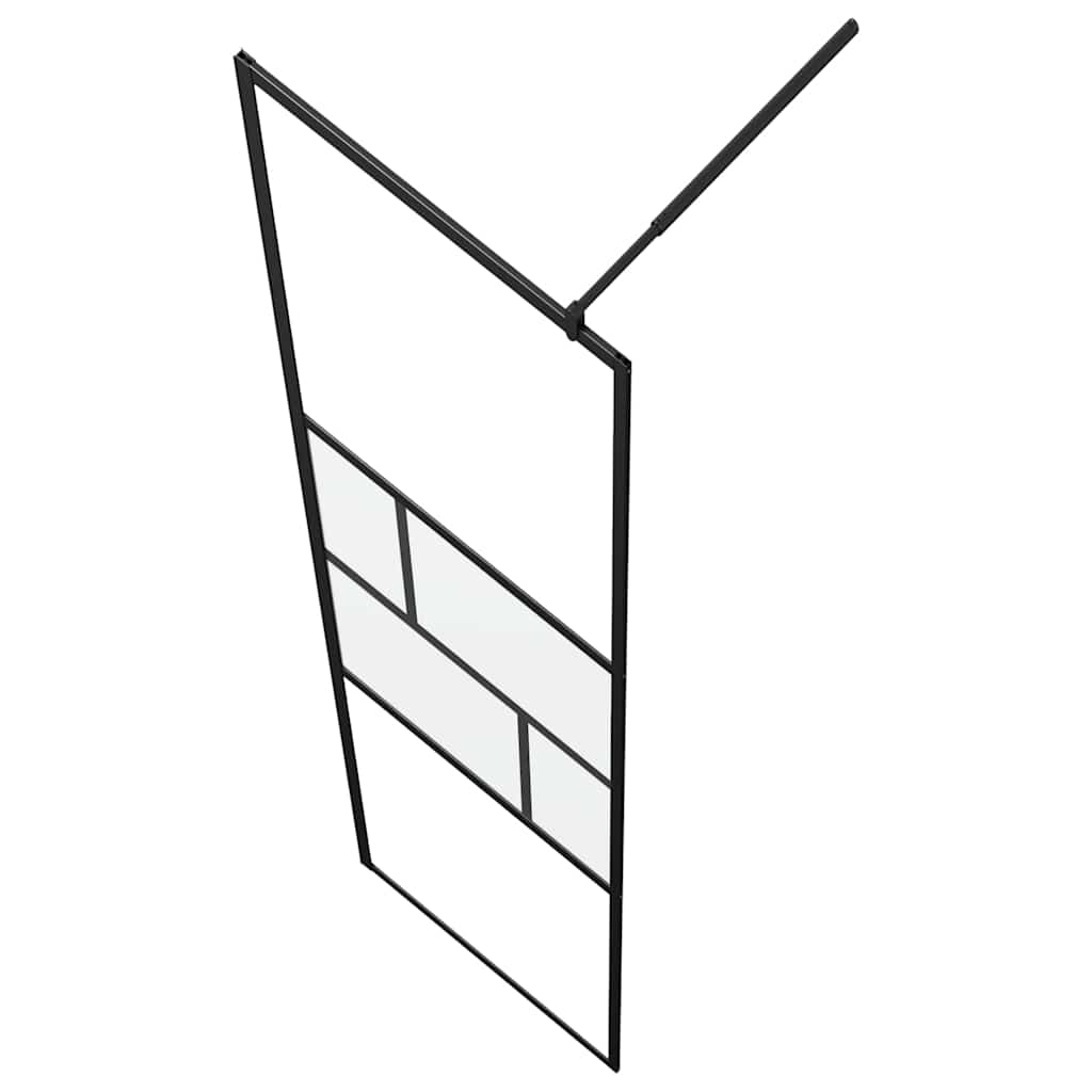 Kävelykylpyhuoneen Seinä Musta 80 X 195 X 0.5 Cm