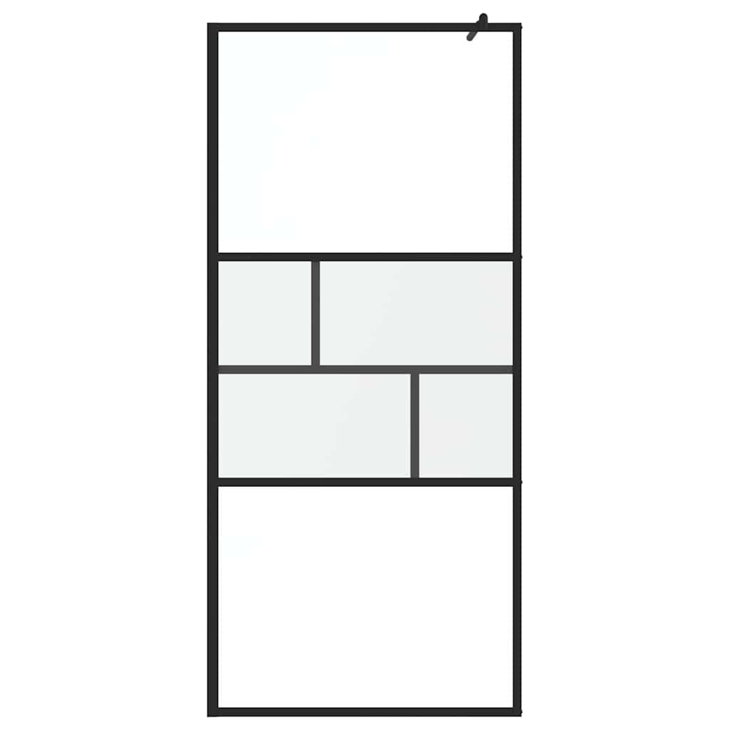 Kävelykylpyhuoneen Seinä Musta 90 X 195 X 0,5 Cm