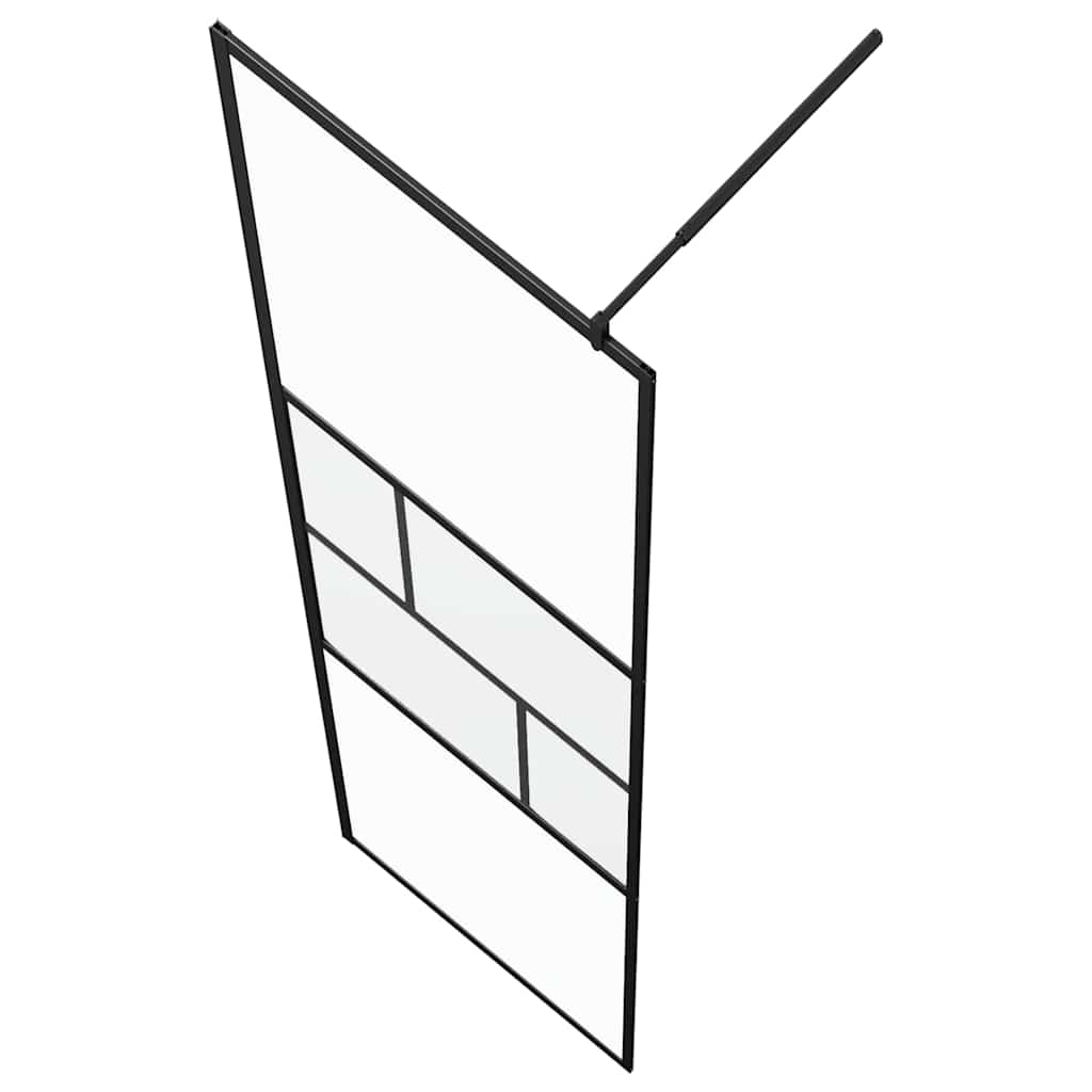 Kävelykylpyhuoneen Seinä Musta 90 X 195 X 0,5 Cm