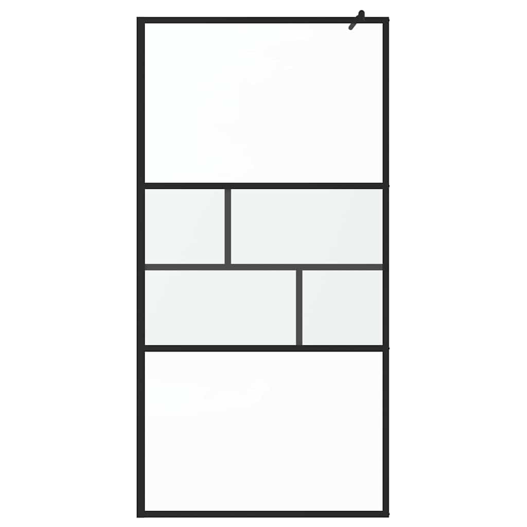 Kävelykylpyhuoneen Seinä Musta 100 X 195 X 0,5 Cm