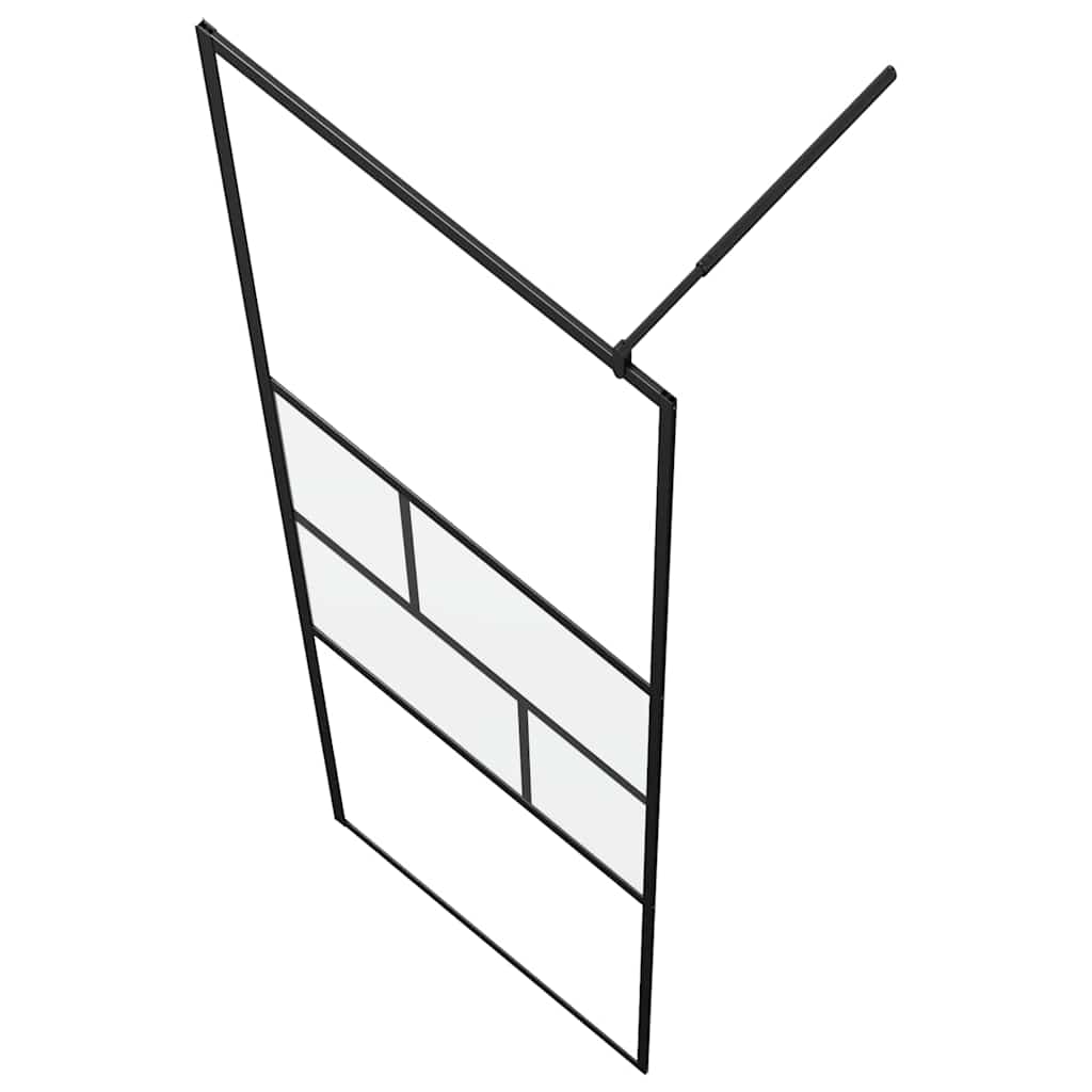 Kävelykylpyhuoneen Seinä Musta 100 X 195 X 0,5 Cm