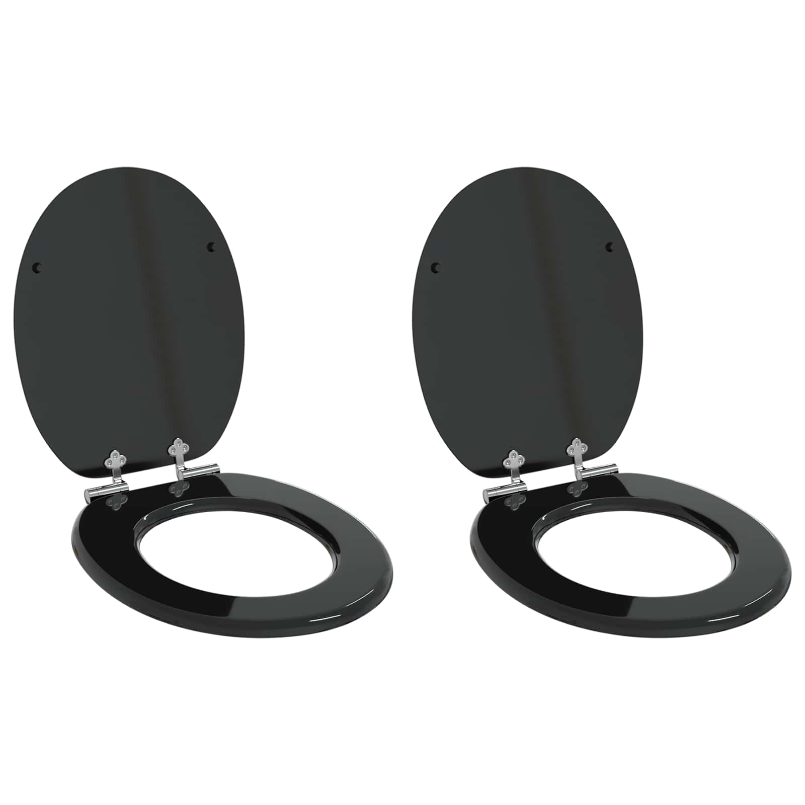 Pehmoviimeinen Wc-Istuin 2 Pcs Oranssi 44 X 38 Cm Mdf-Levy