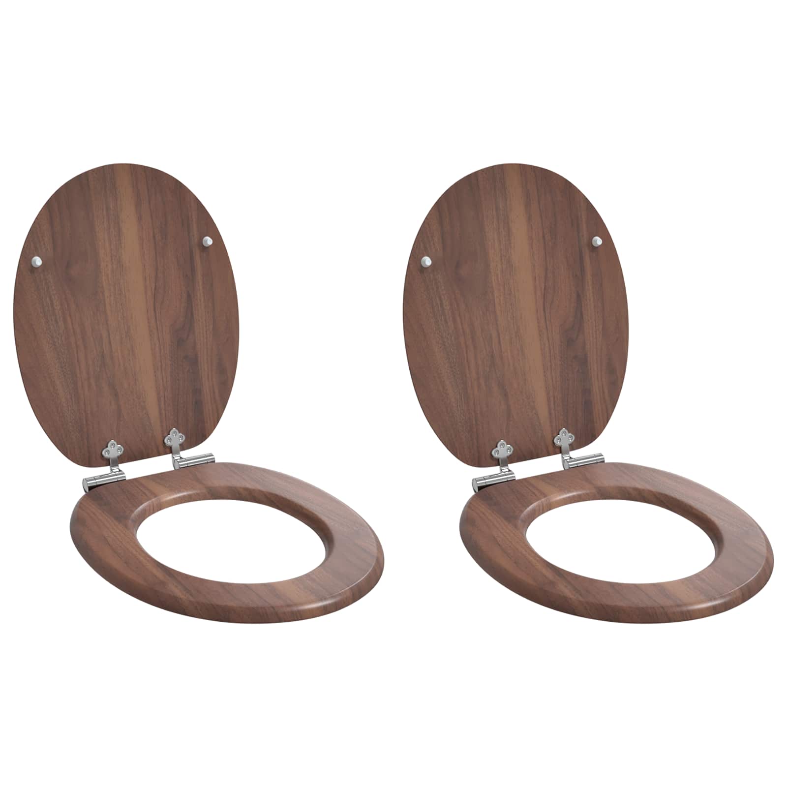 Pehmoviimeinen Wc-Istuin 2 Pcs Oranssi 44 X 38 Cm Mdf-Levy