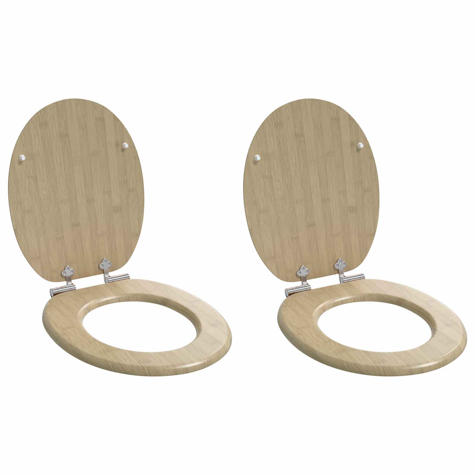 Pehmoviimeinen Wc-Istuin 2 Pcs Oranssi 44 X 38 Cm Mdf-Levy