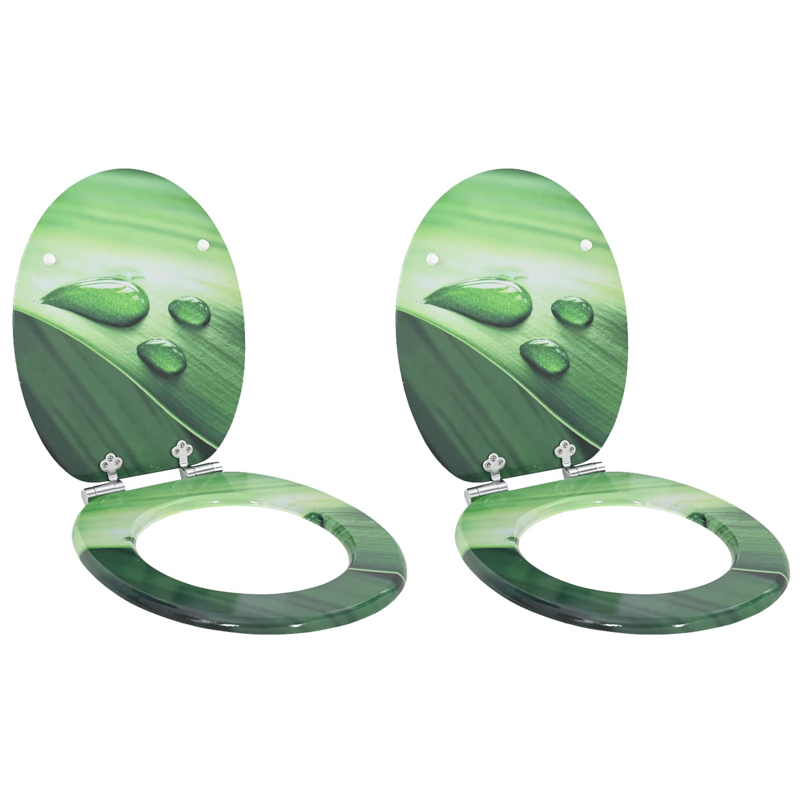 Pehmoviimeinen Wc-Istuin 2 Pcs Oranssi 44 X 38 Cm Mdf-Levy