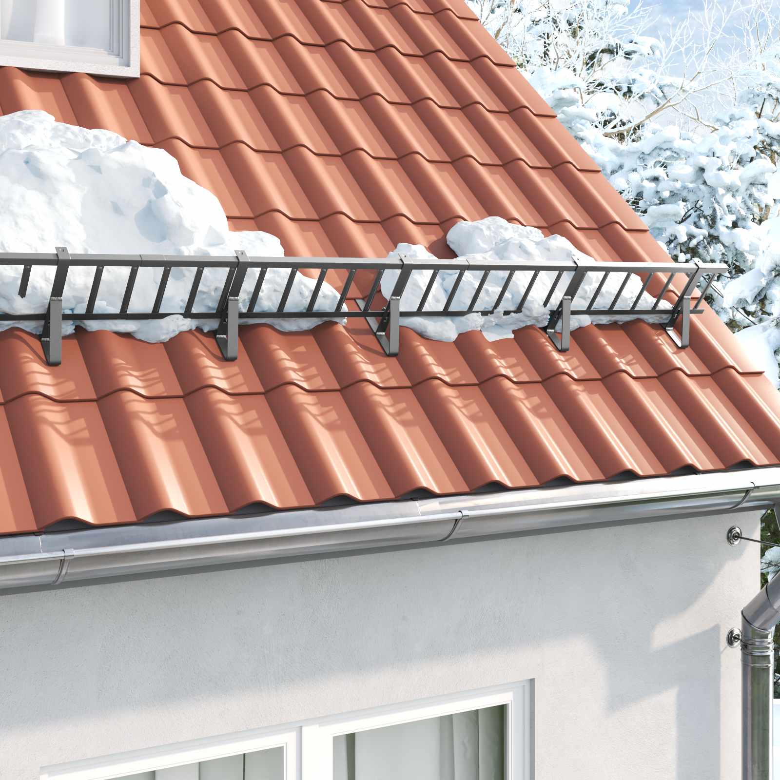 Lumilukon Tuki 2 Pcs Antrasiitti 29,5 X 3 X 34,5 Cm Teräs