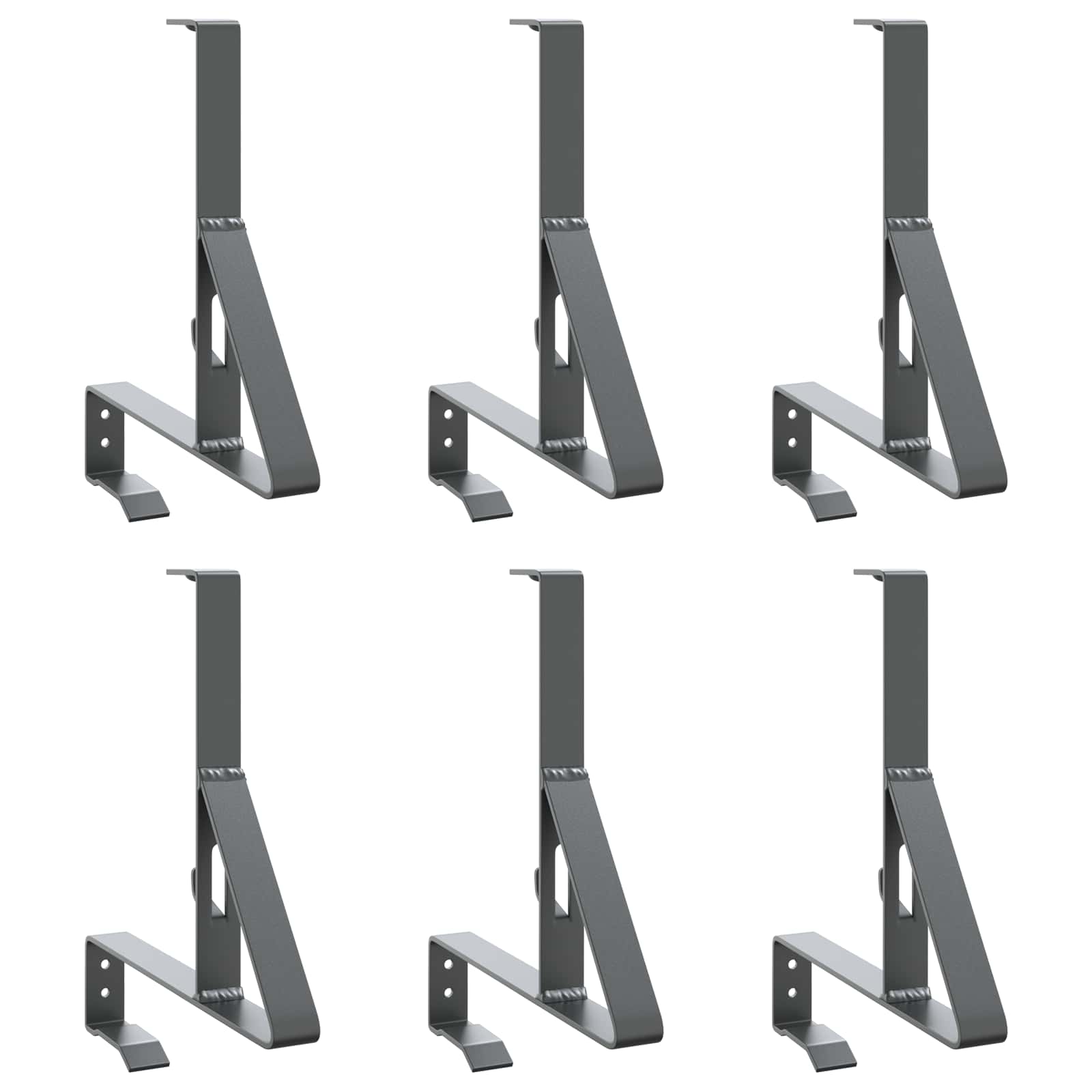 Lumilukon Tuki 6 Pcs Antrasiitti 29,5 X 3 X 34,5 Cm Teräs