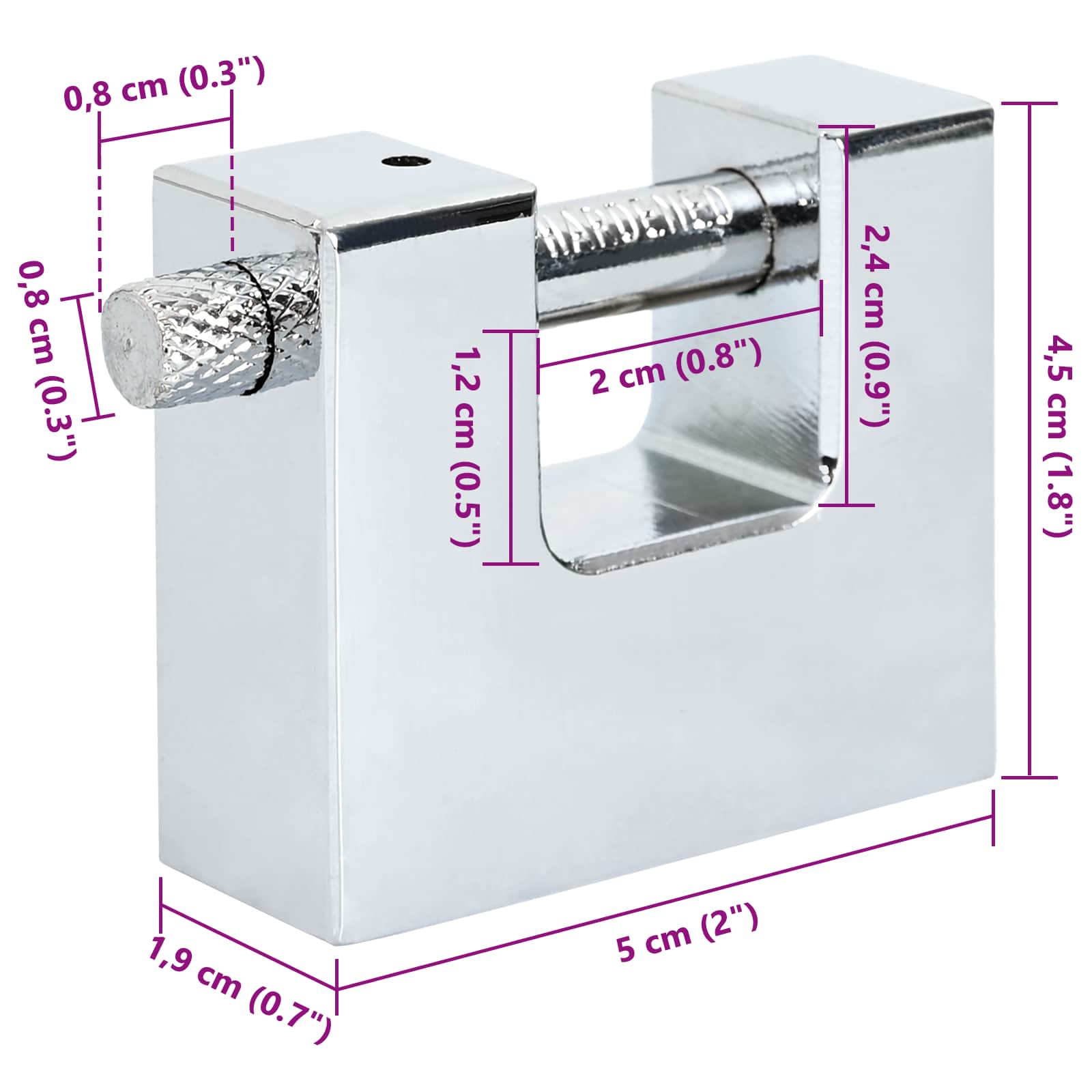 Riippulukko 2 Pcs Hopea Teräs