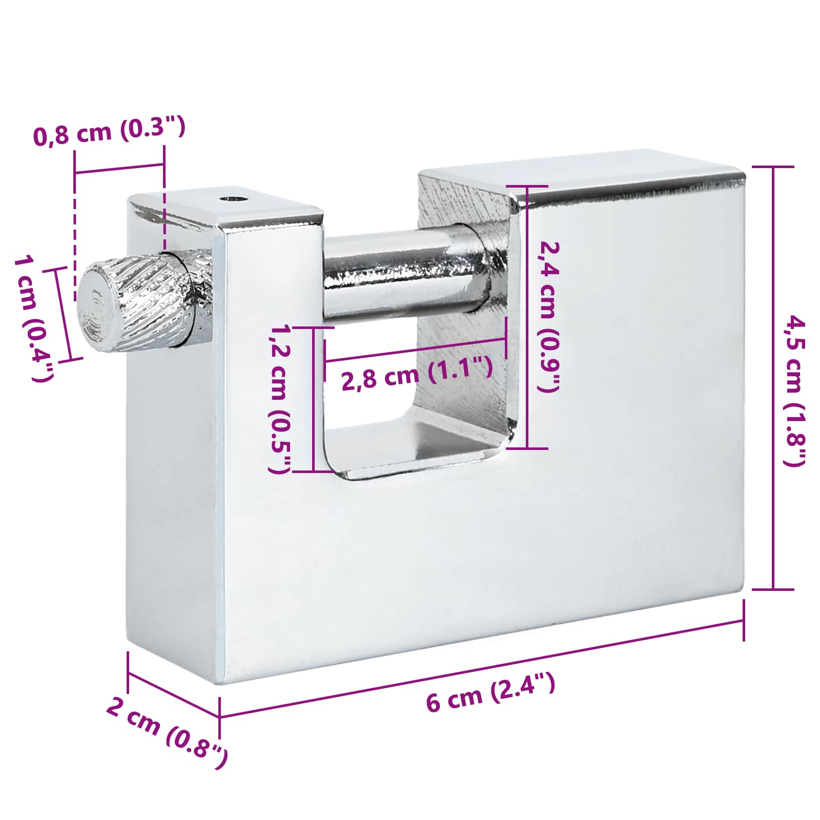 Riippulukko 6 Pcs Hopea Teräs