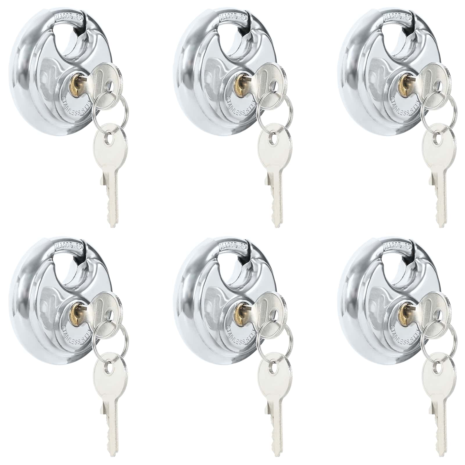Discus-Lukot Avaimilla 6 Pcs Hopea 7 X 2.4 X 7 Cm