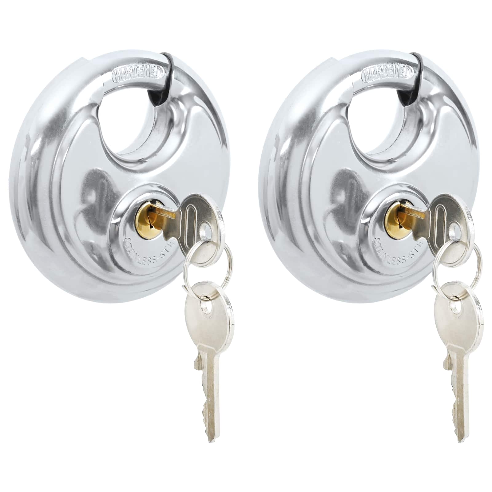 Discus-Lukot Avaimilla 2 Pcs Hopea 8 X 2.8 X 8 Cm