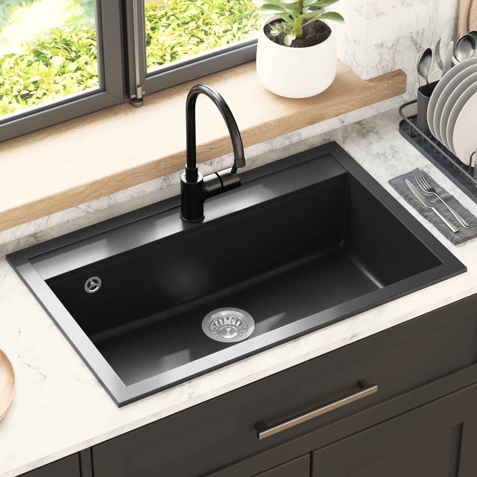 Allas Musta 795 X 505 Mm Graniitti