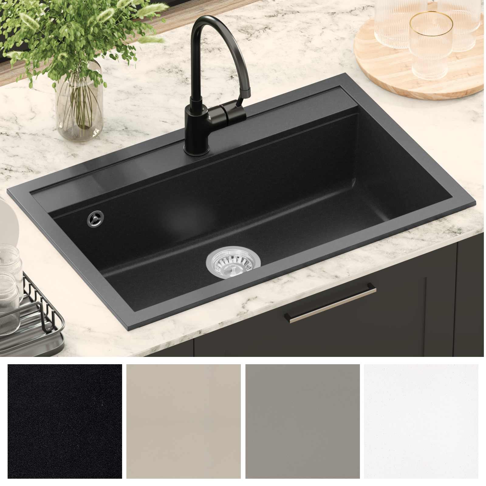 Allas Musta 795 X 505 Mm Graniitti