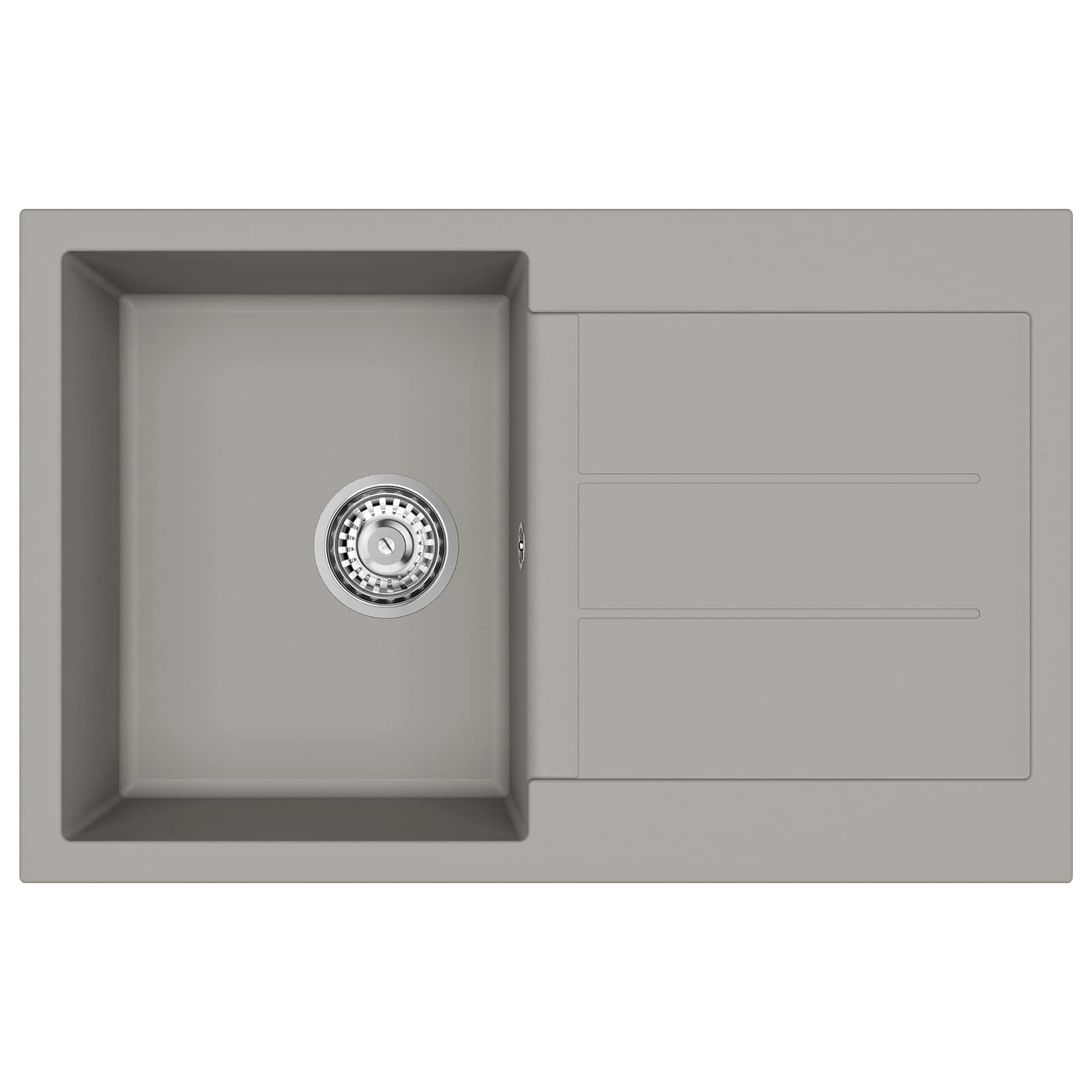 Allas Harmaa 780 X 500 Mm 80% Kvartsia Ja 20% Hartsia