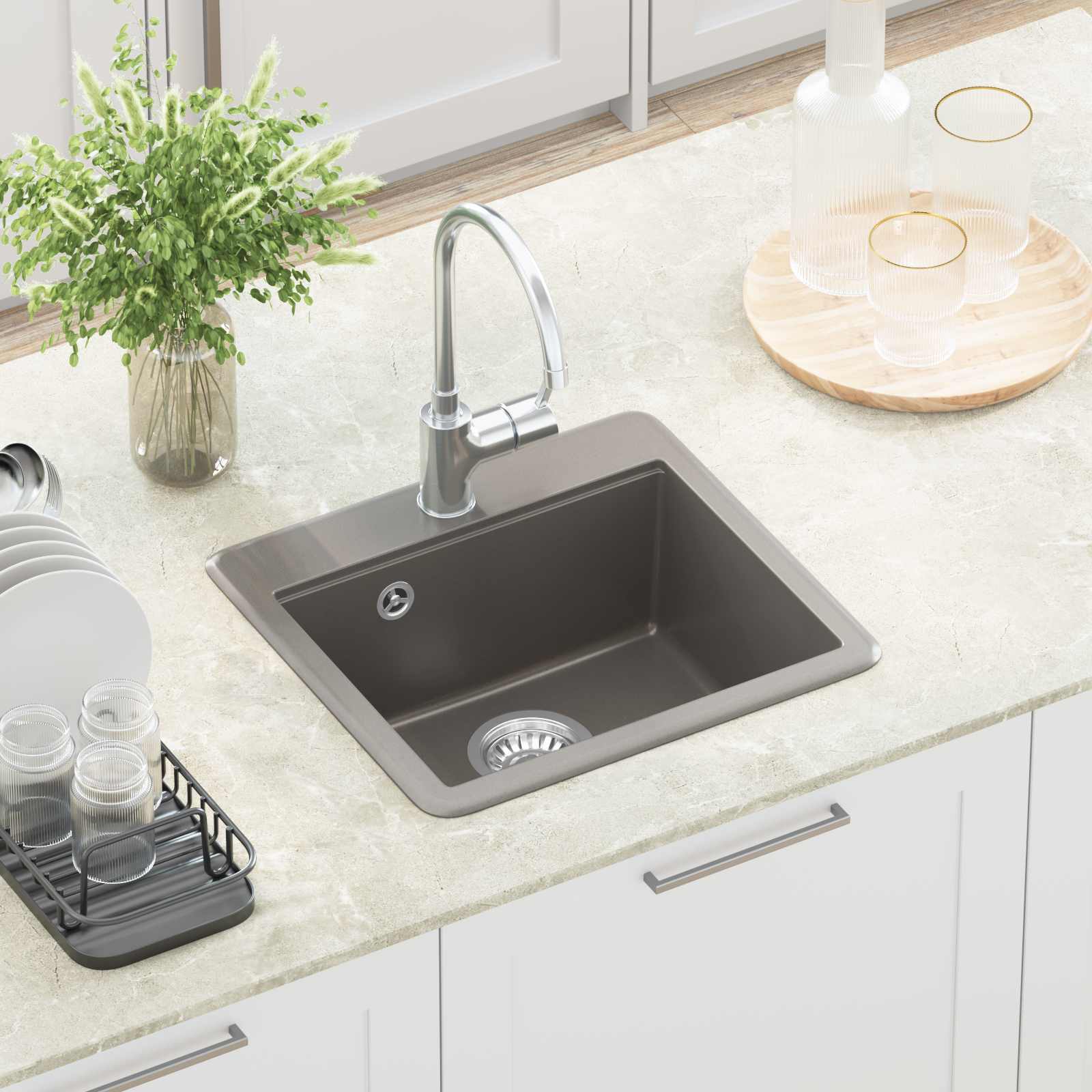 Allas Harmaa 470 X 440 Mm Graniitti