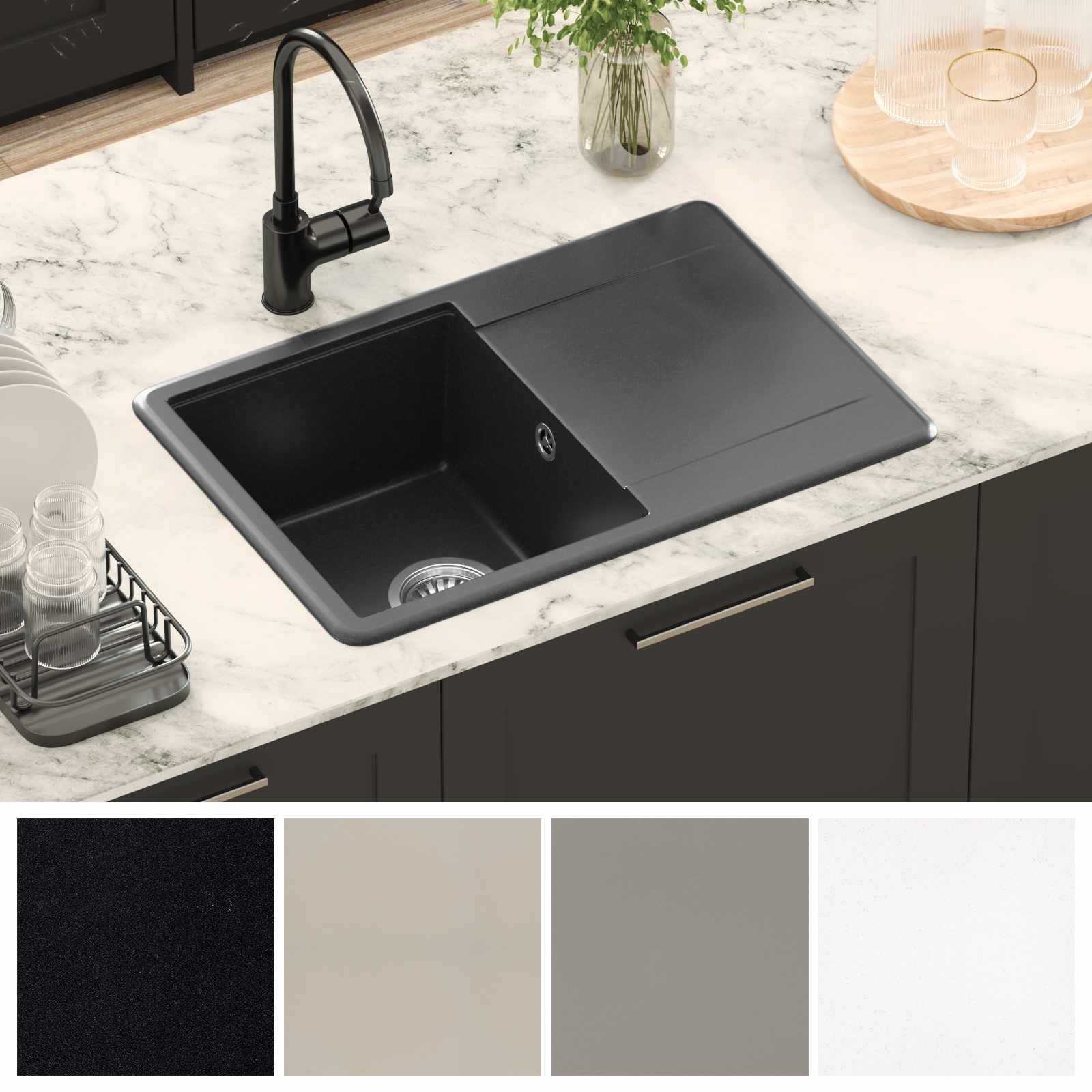 Allas Musta 670 X 460 Mm Graniitti