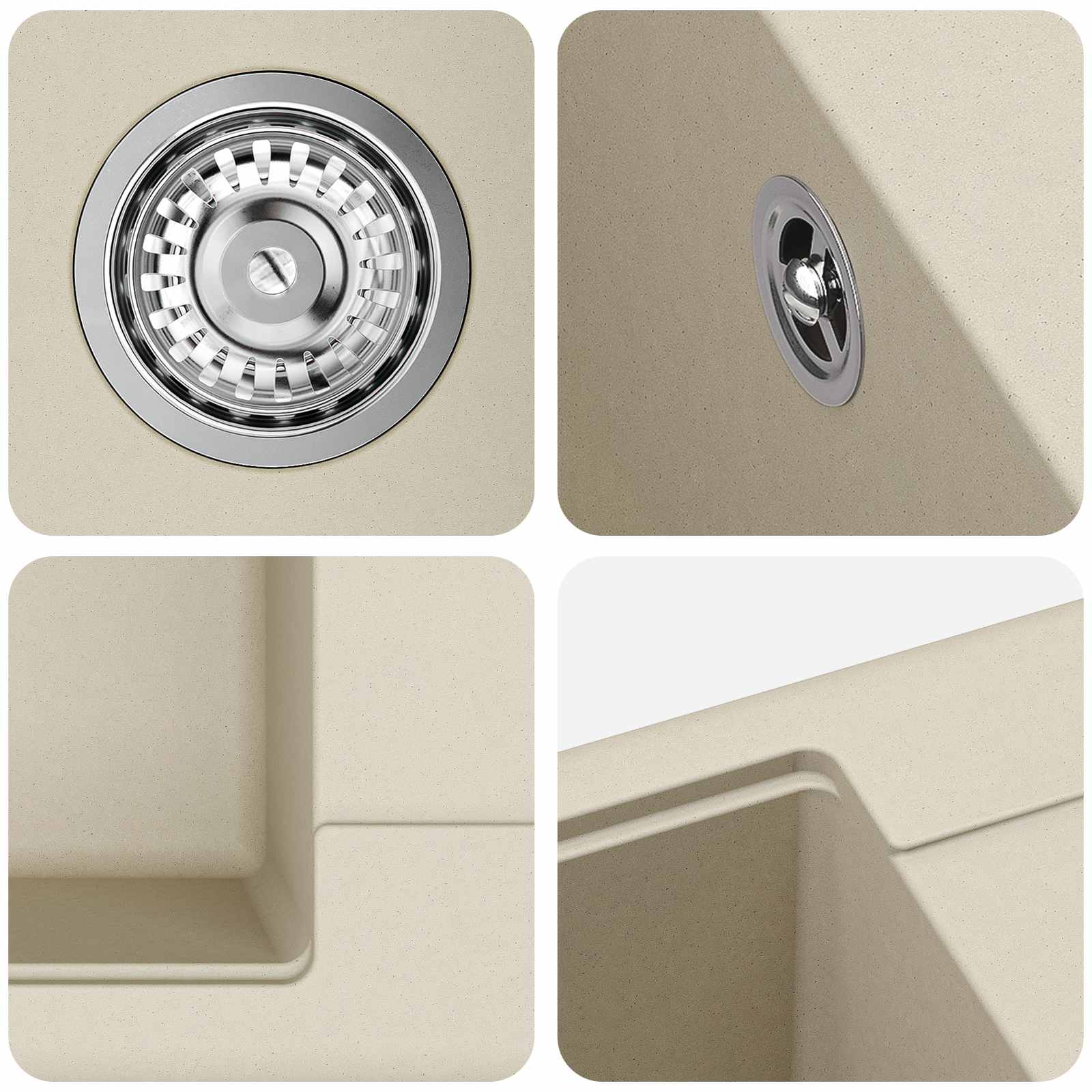 Allas Beige 670 X 460 Mm 80% Kvartsia Ja 20% Hartsia