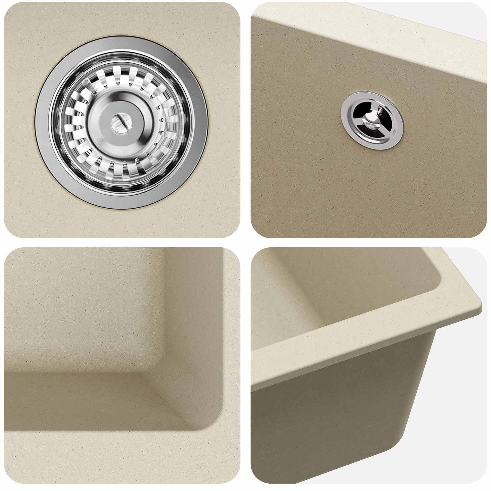 Allas Beige 370 X 460 Mm 80% Kvartsia Ja 20% Hartsia